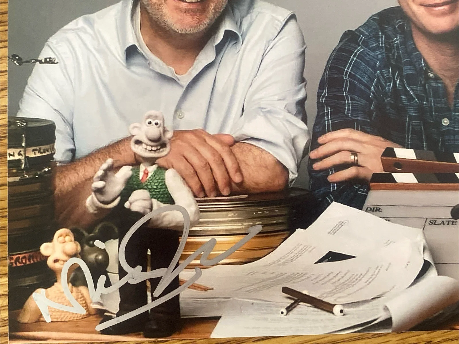 Nick Park, Merlin Crossingham — Nick Park & Merlin Crossingham Autographed 8x10 Photo Wallace & Gromit, image 2