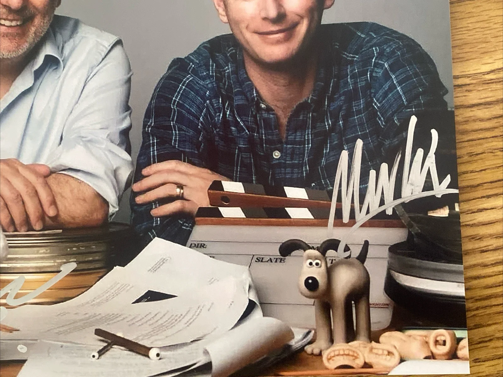 Nick Park, Merlin Crossingham — Nick Park & Merlin Crossingham Autographed 8x10 Photo Wallace & Gromit, image 3