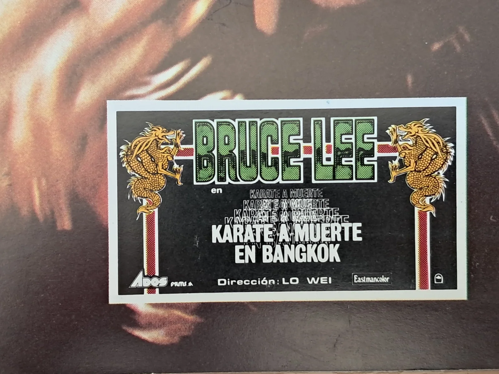 The Big Boss ORIGINAL Spanish 1973 LOBBY CARD Fists of Fury Bruce Lee +RARE+ d, изображение 3