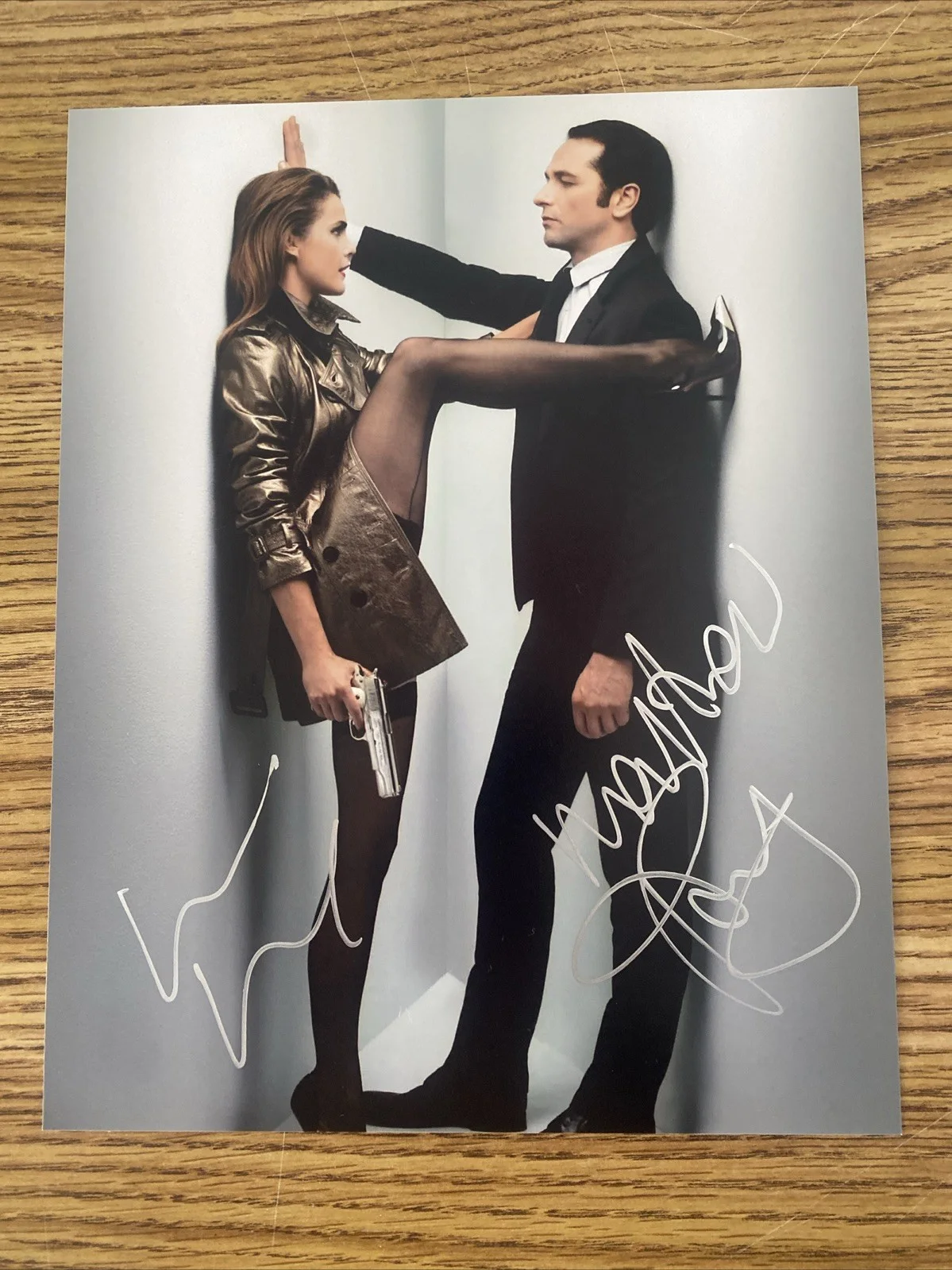 Keri Russell & Matthew Rhys — Keri Russell & Matthew Rhys Autographed 8x10 GQ Photo The Americans