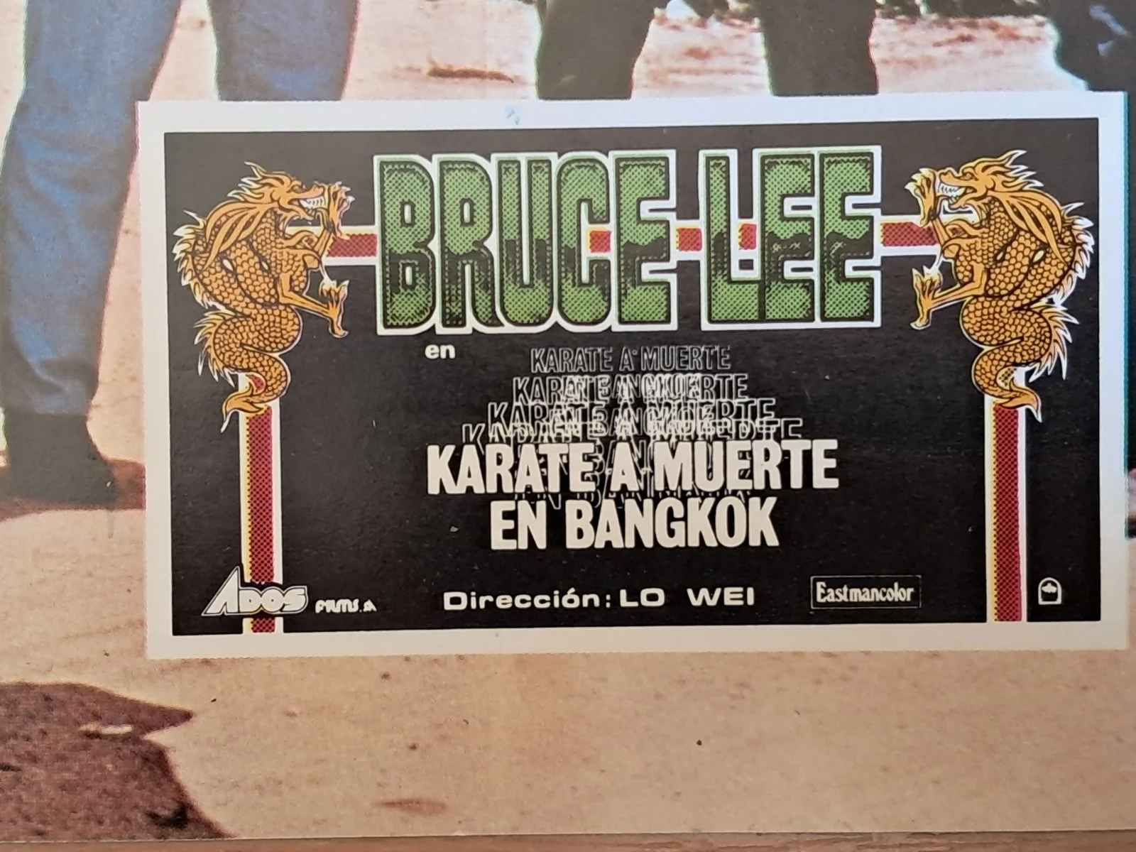 The Big Boss ORIGINAL Spanish 1973 LOBBY CARD Fists of Fury Bruce Lee +RARE+ b, изображение 3