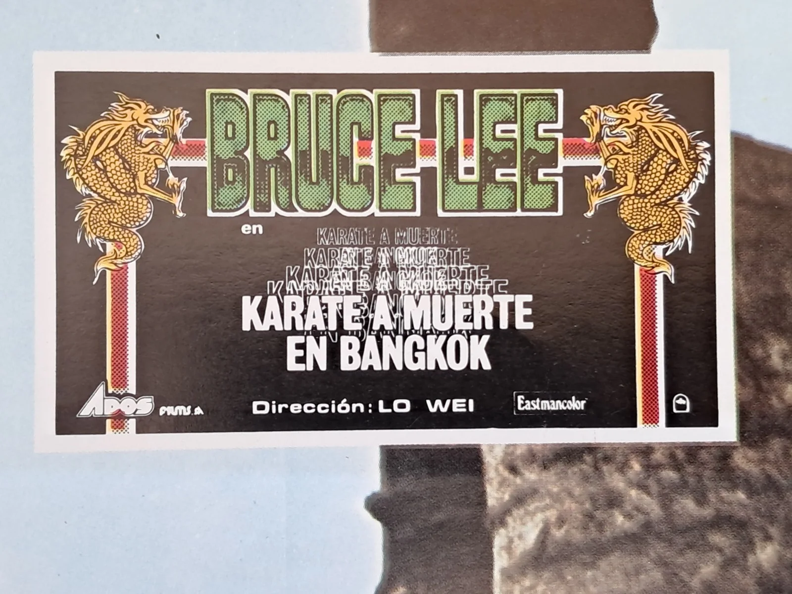 The Big Boss ORIGINAL Spanish 1973 LOBBY CARD Fists of Fury Bruce Lee +RARE+, изображение 2