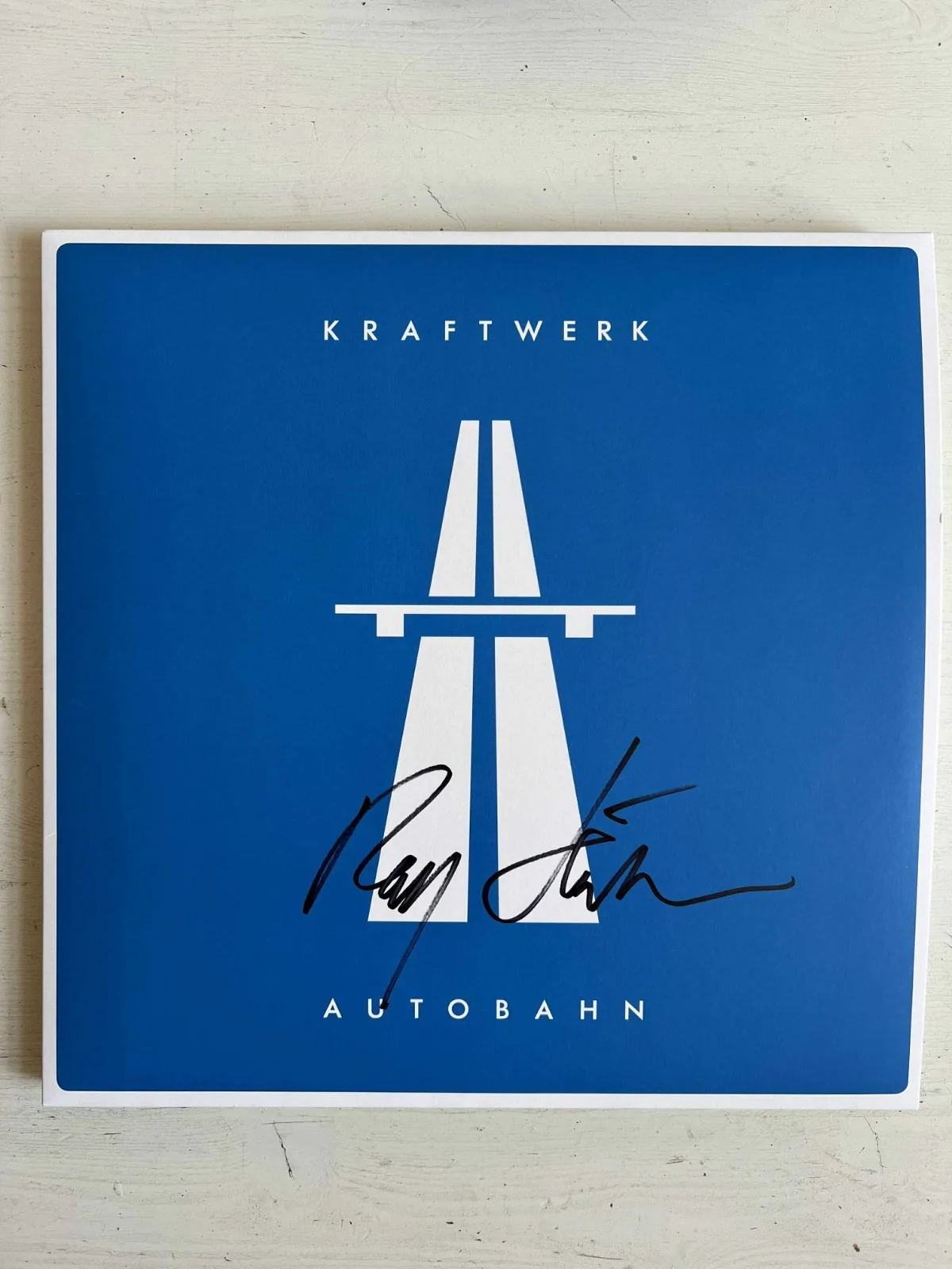 Kraftwerk Ralf Hutter Autobahn Autographed Signed Record Album Vinyl LP w/COA, image 4