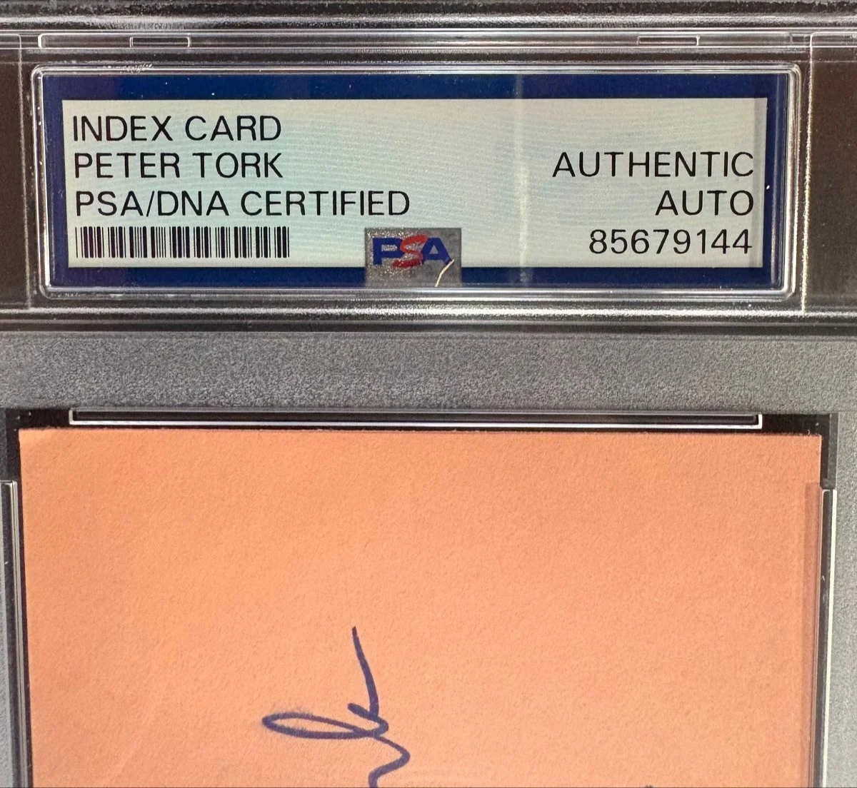 Peter Tork — PETER TORK SIGNED INDEX CARD PSA ENCAPSULATED THE MONKEES NESMITH JONES DOLENZ, изображение 2