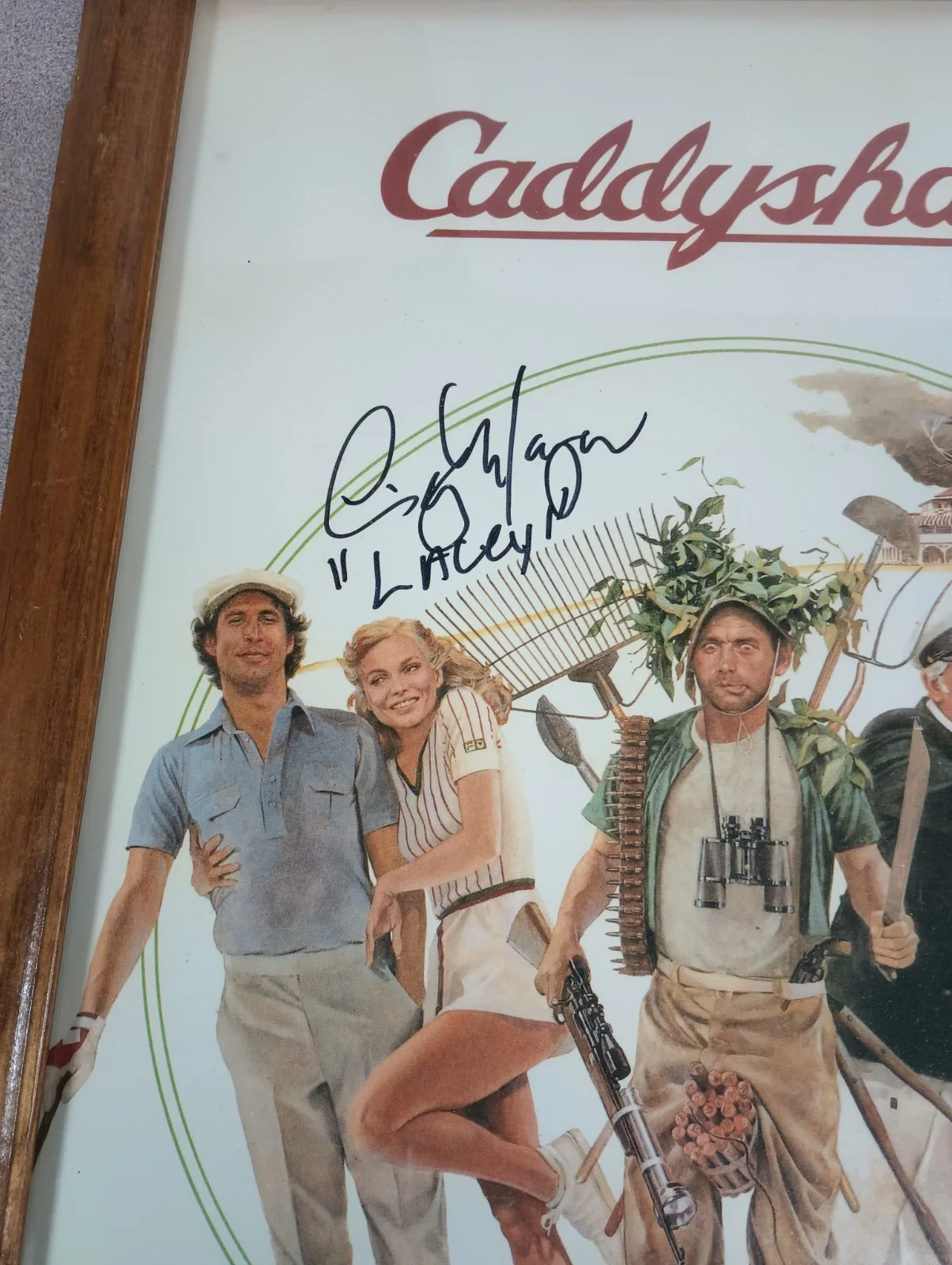 Michael O'Keefe — Caddyshack 11x14 Cindy Morgan & Michael O'Keefe Signed Poster w/ JSA, image 3