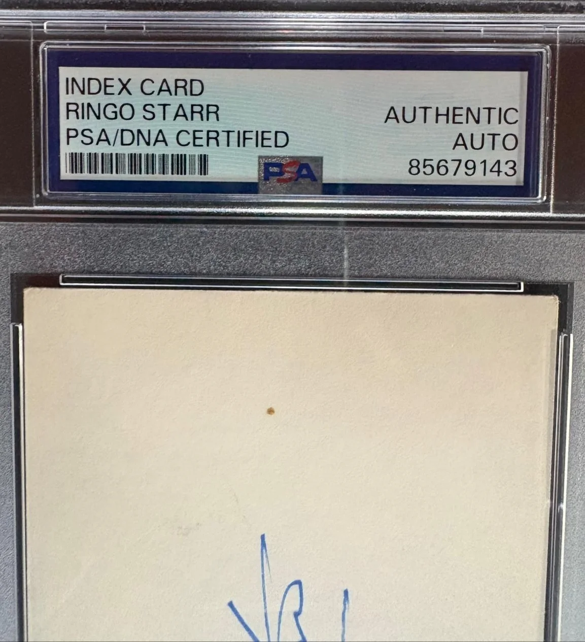 Ringo Starr — RINGO STARR SIGNED INDEX CARD PSA ENCAPSULATED THE BEATLES VINTAGE PAUL McCartne, image 2