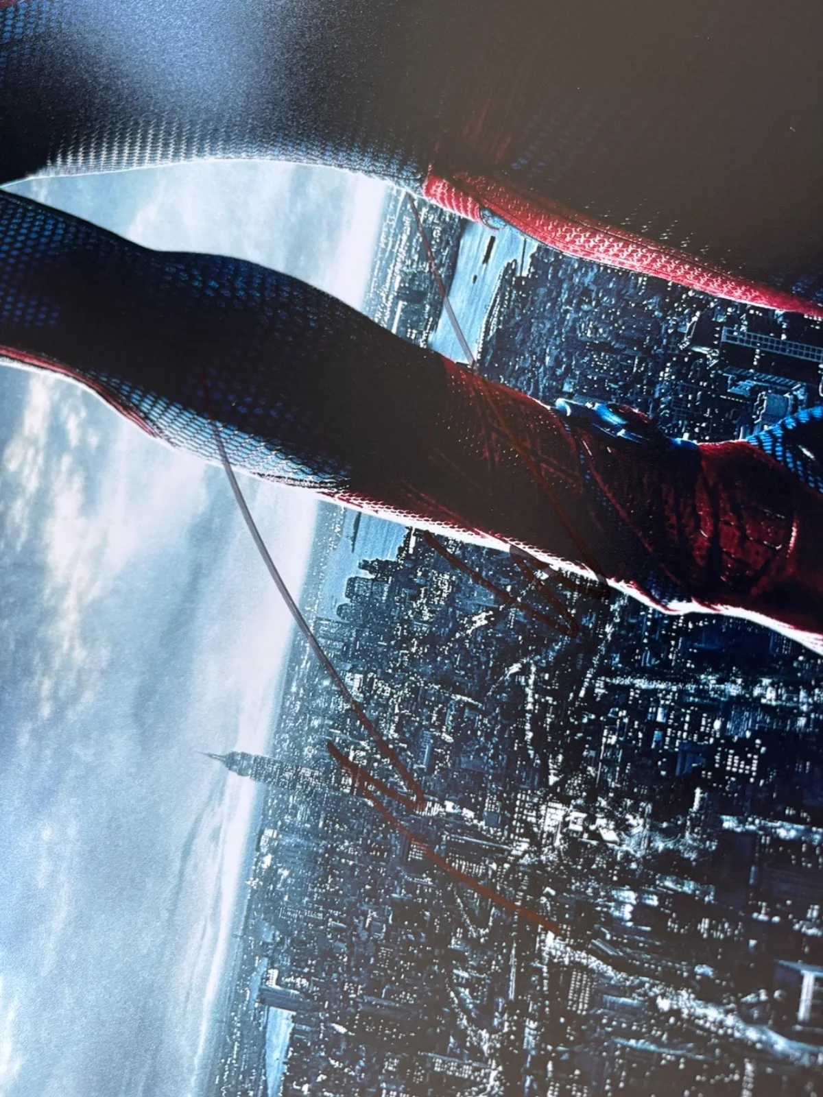 ANDREW GARFIELD SIGNED AMAZING SPIDERMAN 12X18 MOVIE POSTER PHOTO ACTOR BAS, изображение 2