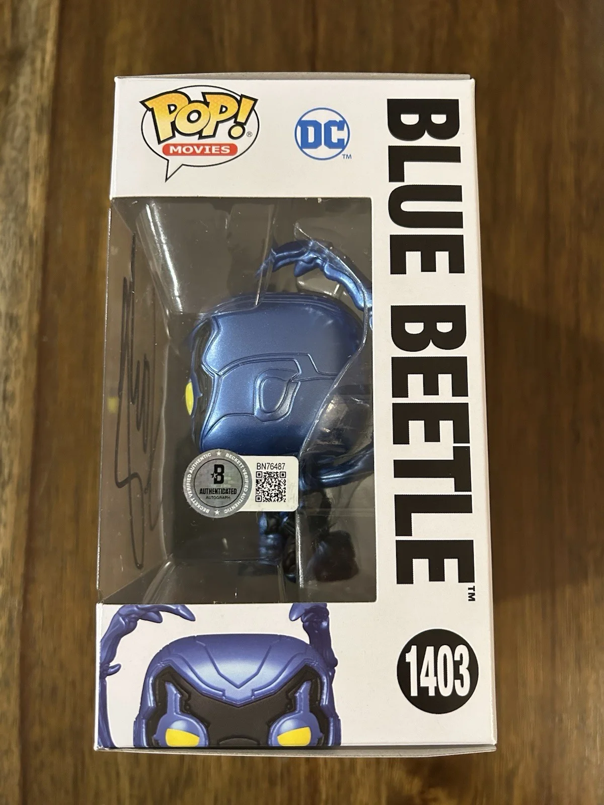 Xolo Mariduena ‘Blue Beetle’ Signed ‘Jaime Reyes’ Funko Pop Beckett, image 2