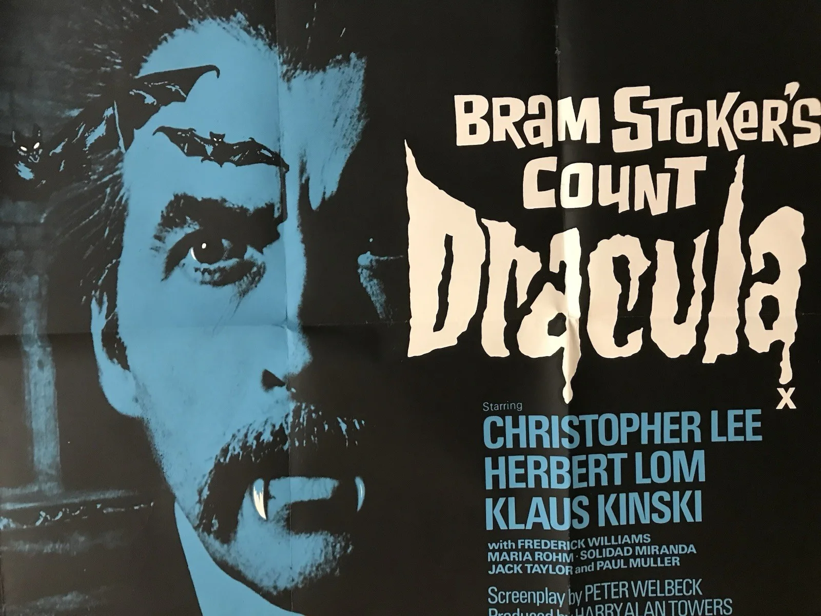 Count Dracula (1970) Original British Quad Movie Poster Very Rare Horror, image 3