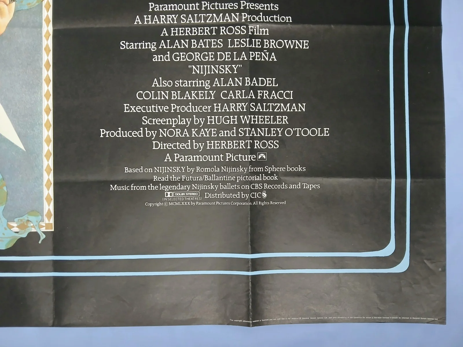 NIJINSKY (1980) original quad poster - Alan Bates, George De La Pena - Amsel art, изображение 5