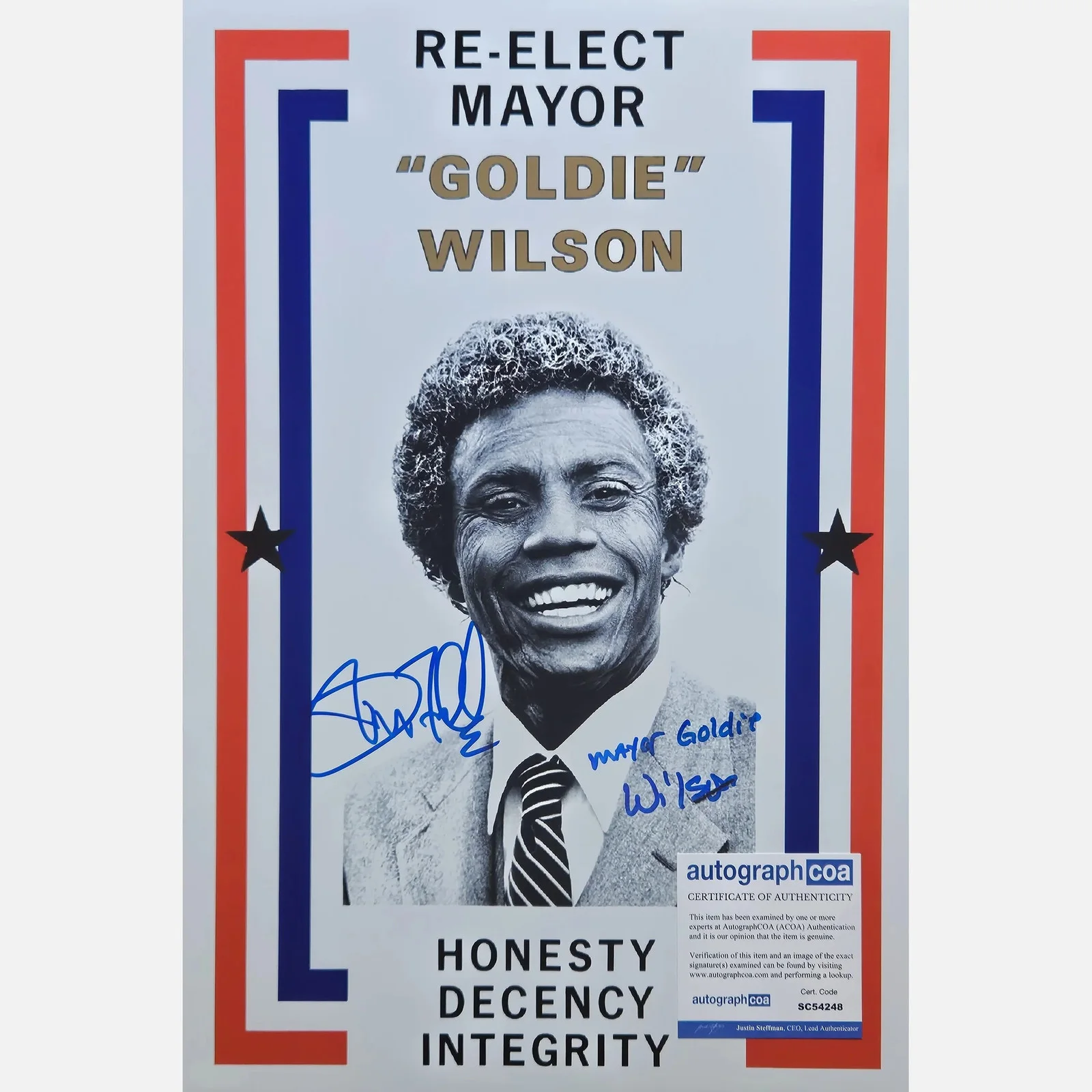 DONALD FULLILOVE autograph ACOA signed 12x18 poster BACK TO THE — DONALD FULLILOVE autograph ACOA signed 12x18 poster BACK TO THE FUTURE, image 2