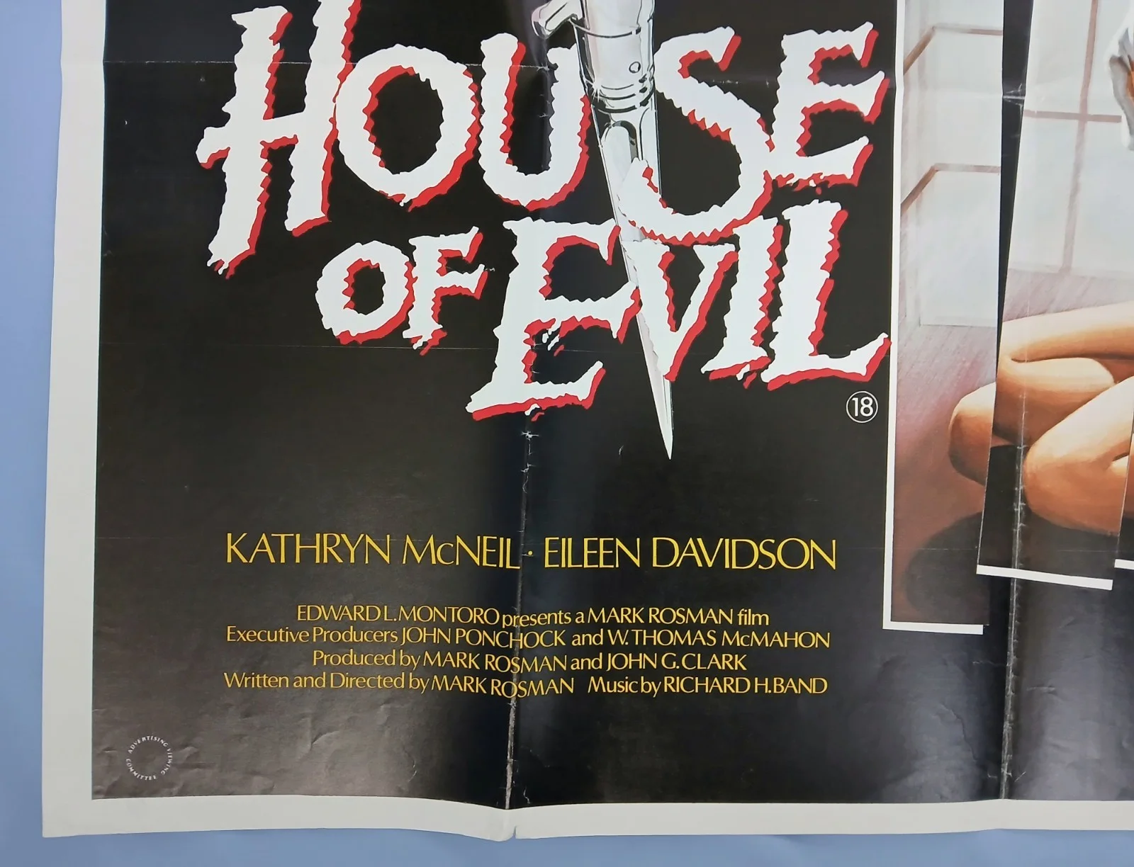 HOUSE OF EVIL (1982) original UK quad poster - college sexploitation horror, изображение 4