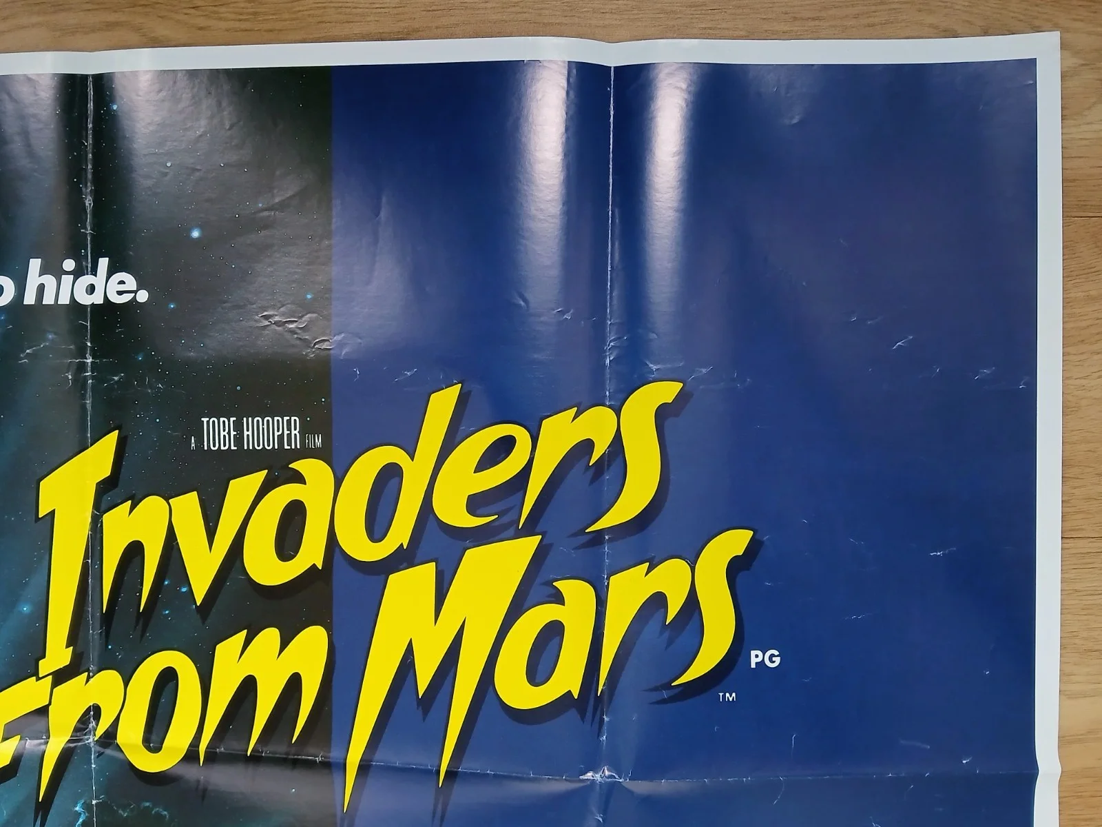INVADERS FROM MARS (1986) original quad poster - Tobe Hooper Alien horror sci-fi, image 3