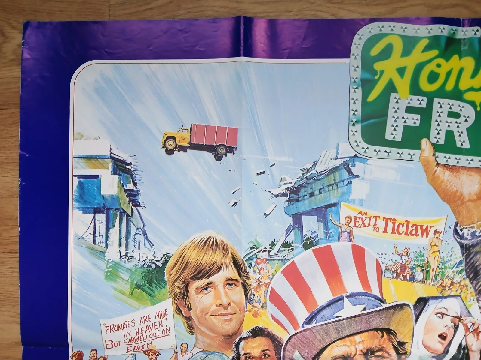 HONKY TONK FREEWAY (1981) original quad poster - Beau Bridges, Beverly D'Angelo, image 2