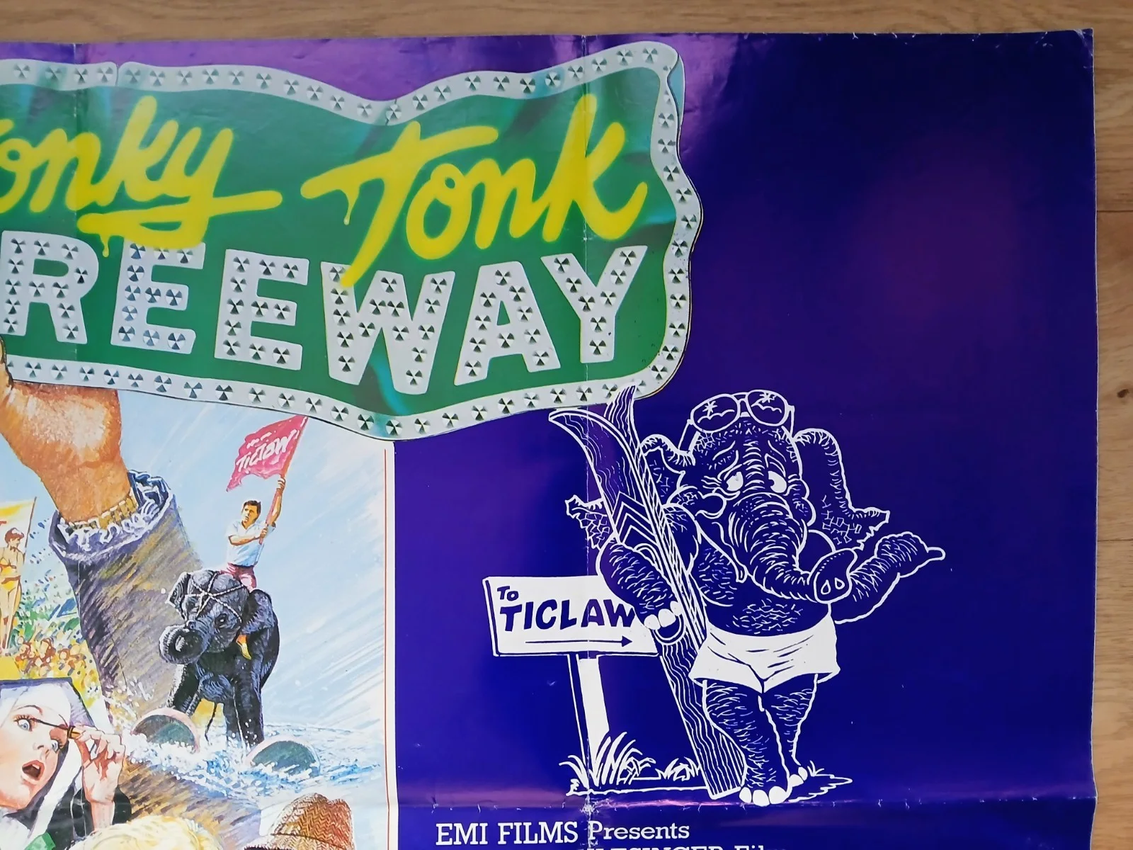 HONKY TONK FREEWAY (1981) original quad poster - Beau Bridges, Beverly D'Angelo, image 3