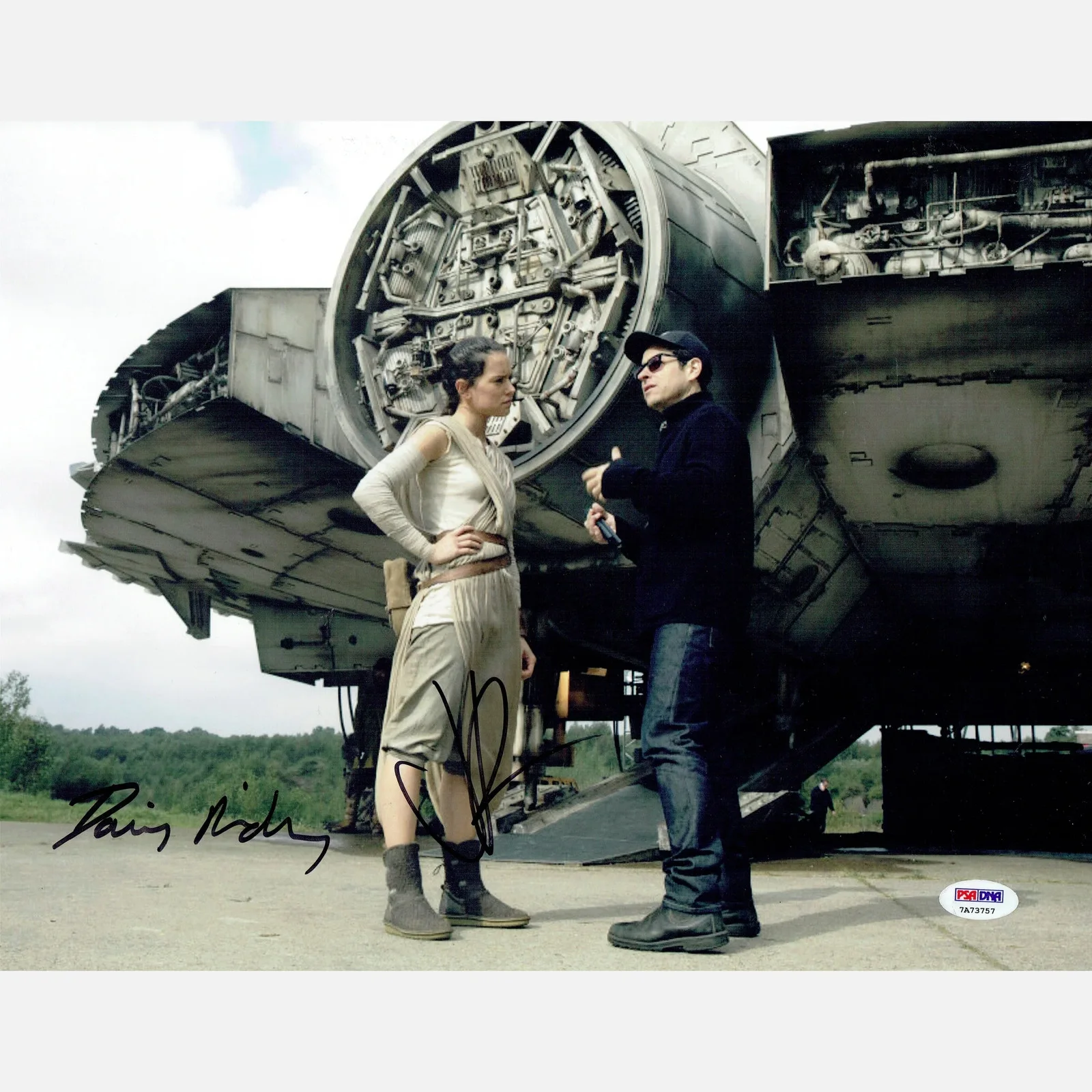 DAISY RIDLEY & JJ ADAMS autographs PSA signed 11x14 photography — DAISY RIDLEY & JJ ADAMS autographs PSA signed 11x14 photography STAR WARS