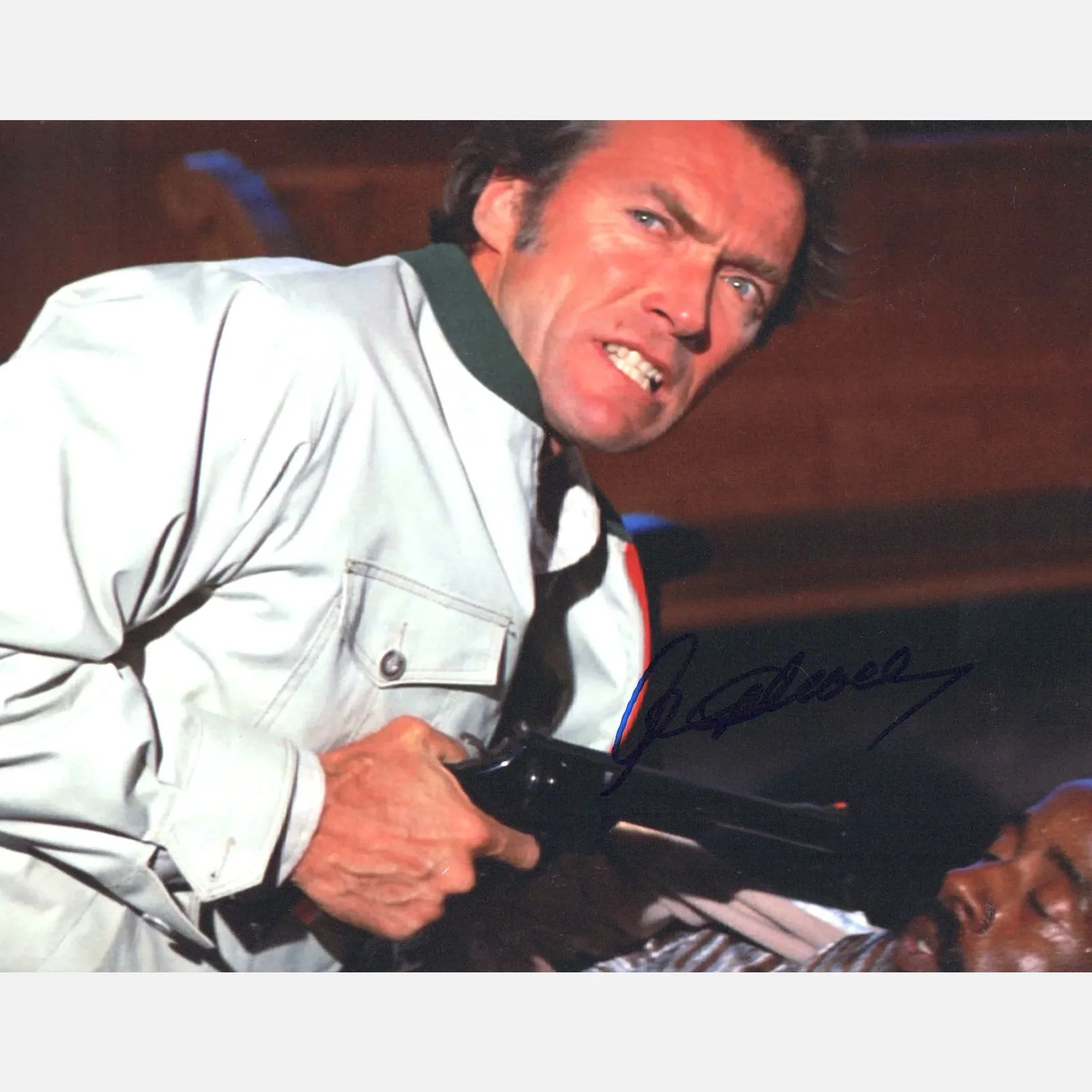 CLINT EASTWOOD autograph SWAU & ACOA signed 11x14 photography — CLINT EASTWOOD autograph SWAU & ACOA signed 11x14 photography MAGNUM FORCE