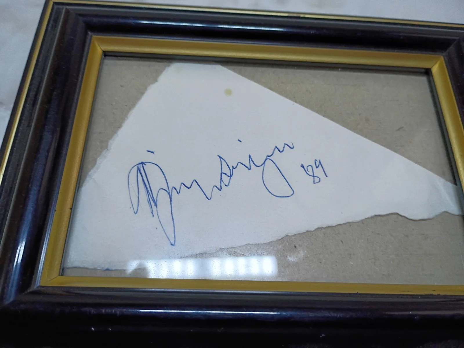 Bebop Jazz originator Dizzy Gillespie Signed Autographed ripped placemat, image 3
