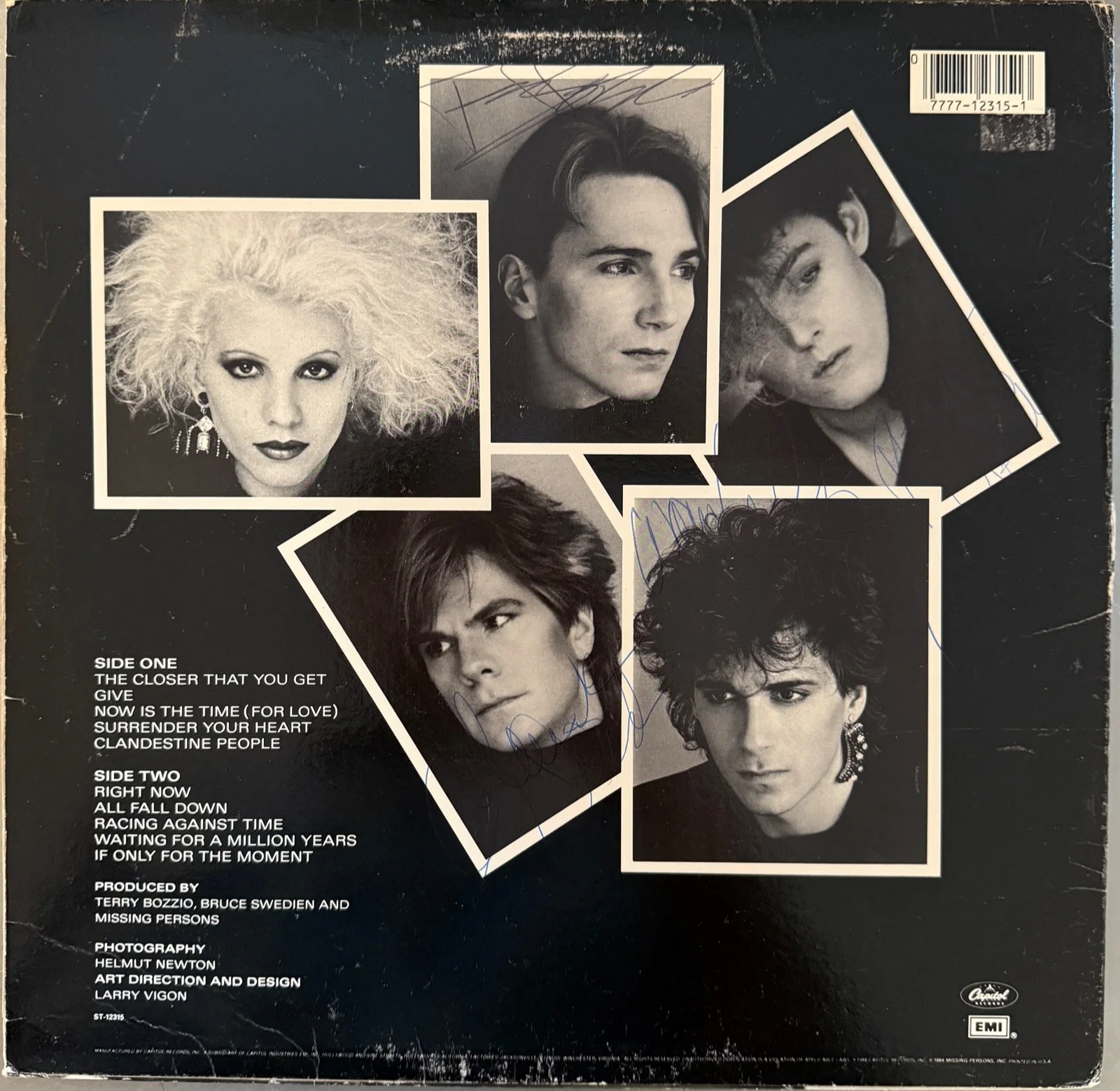 Missing Persons Rhyme and Reason fully signed LP autographed vinyl - Rarity., image 3