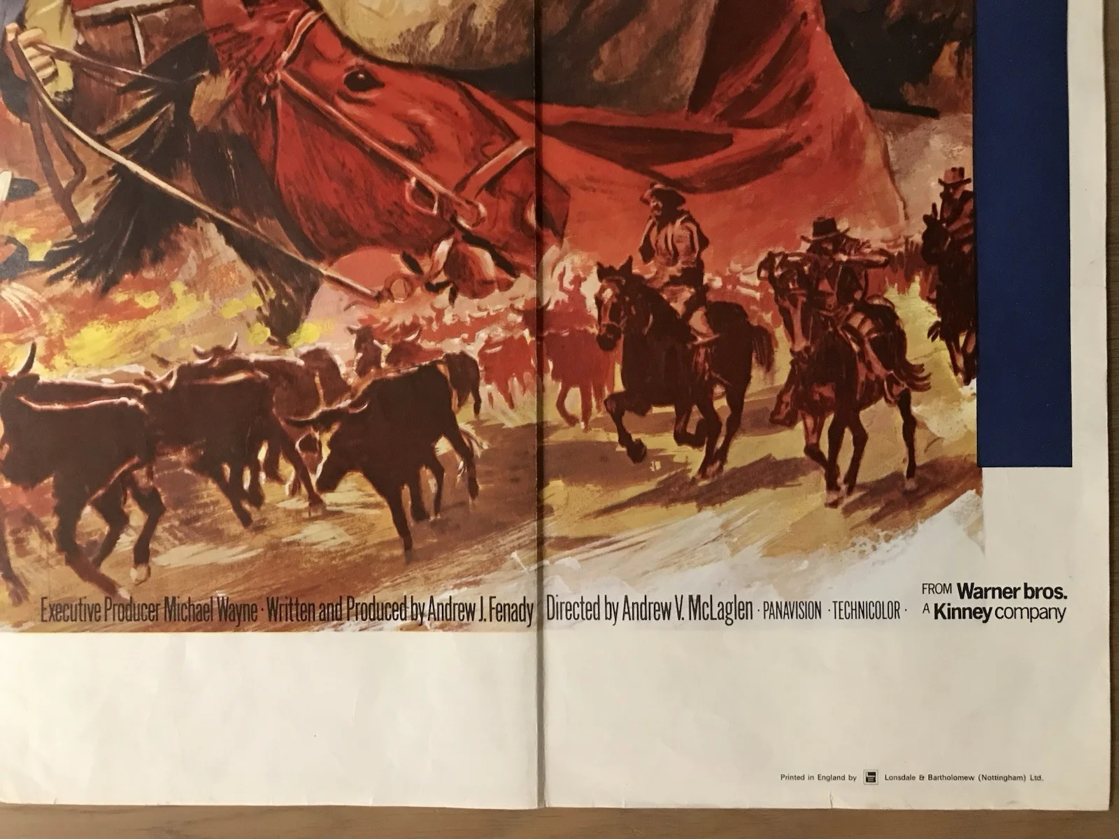 Chisum (1970) Original British Quad Movie Poster John Wayne, изображение 3