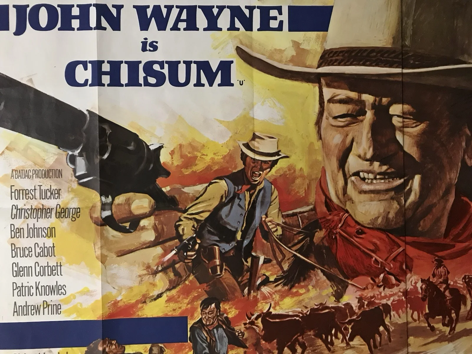 Chisum (1970) Original British Quad Movie Poster John Wayne, изображение 5