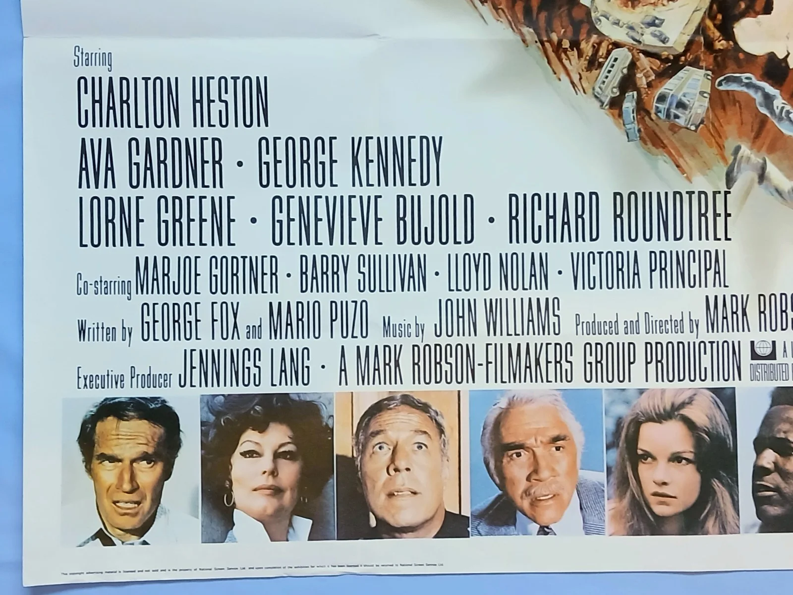 EARTHQUAKE (1974) original UK quad poster - Charlton Heston disaster thriller, изображение 4