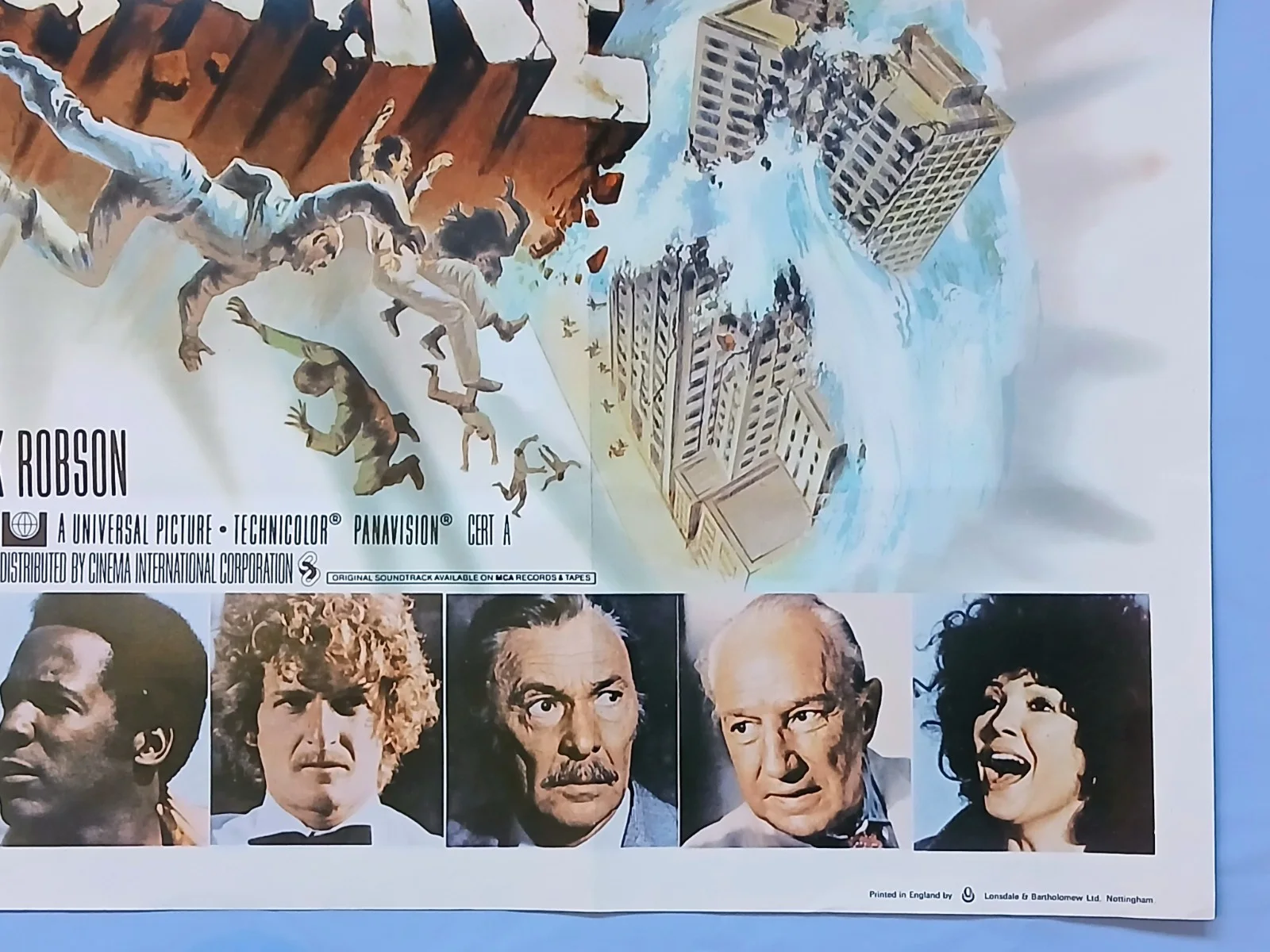 EARTHQUAKE (1974) original UK quad poster - Charlton Heston disaster thriller, изображение 5