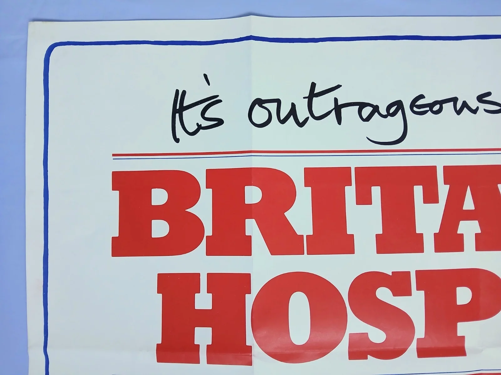 BRITANNIA HOSPITAL (1982) original UK quad poster -Leonard Rossiter black comedy, image 2