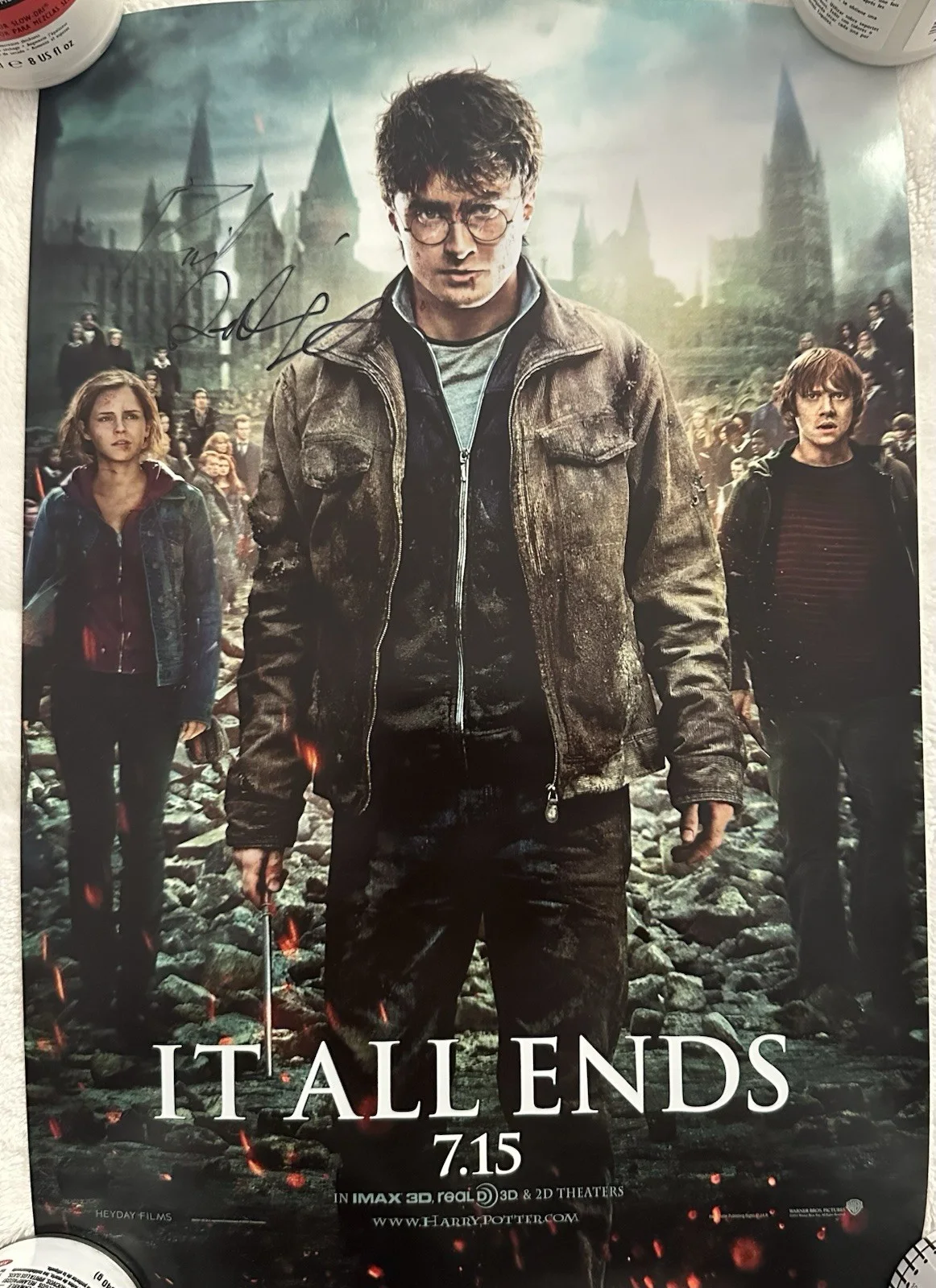 Daniel Radcliffe Signed Poster Harry Potter Original Autograph, image 2