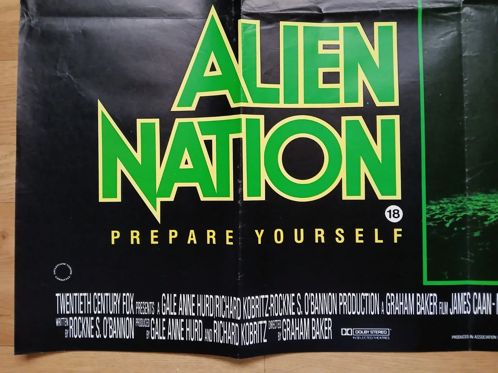 ALIEN NATION (1988) original UK quad poster -James Caan, Mandy Patinkin, T Stamp, изображение 4