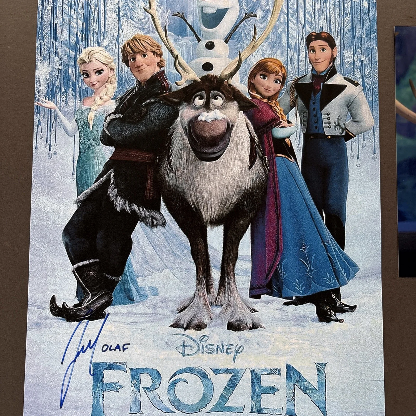 Josh Gad, Jonathon Groff — Josh Gad Signed 11X17 Movie Poster and Jonathan Groff Signed 8X10 Photo-FROZEN, изображение 4