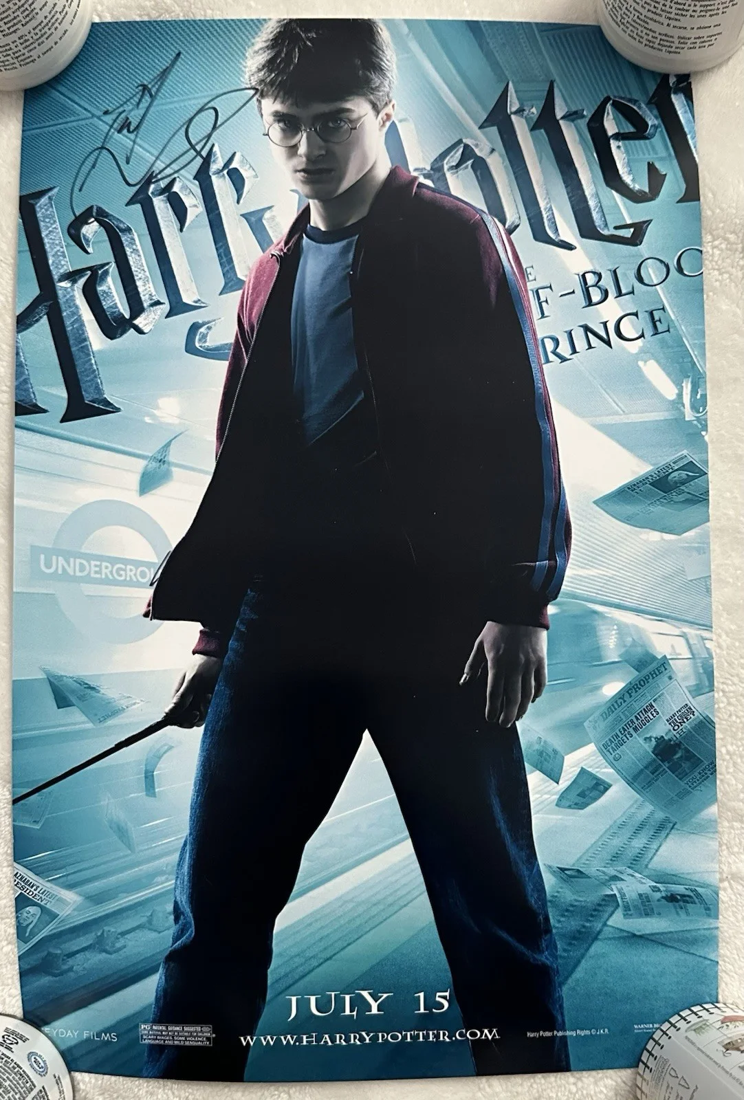 Daniel Radcliffe Signed Poster Harry Potter Original Autograph, image 2