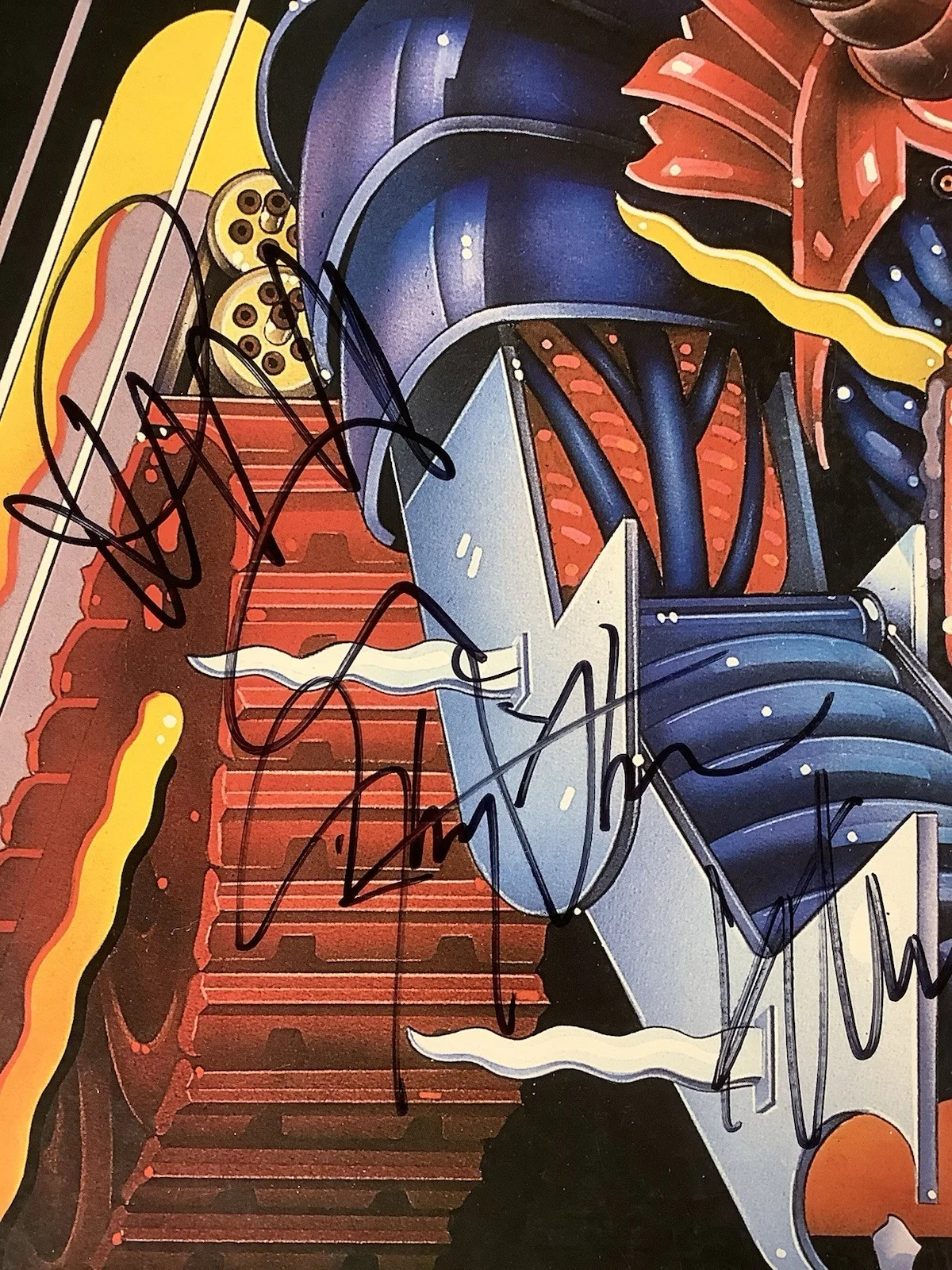Judas Priest Signed Album Vinyl 1984 Defenders OTF 4X Autograph Rob Halford JSA, изображение 2