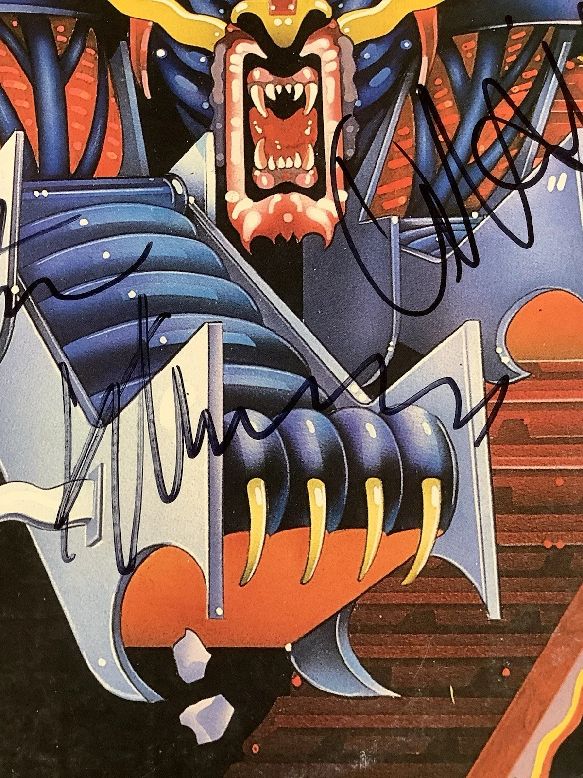 Judas Priest Signed Album Vinyl 1984 Defenders OTF 4X Autograph Rob Halford JSA, изображение 4