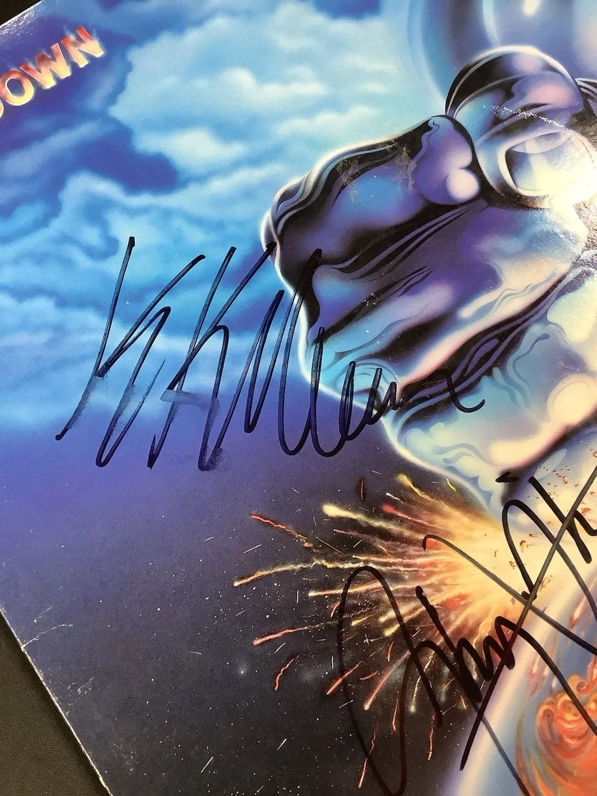 Judas Priest Signed Album Vinyl 1988 Ram It Down 4X Autographs Rob Halford JSA, image 3