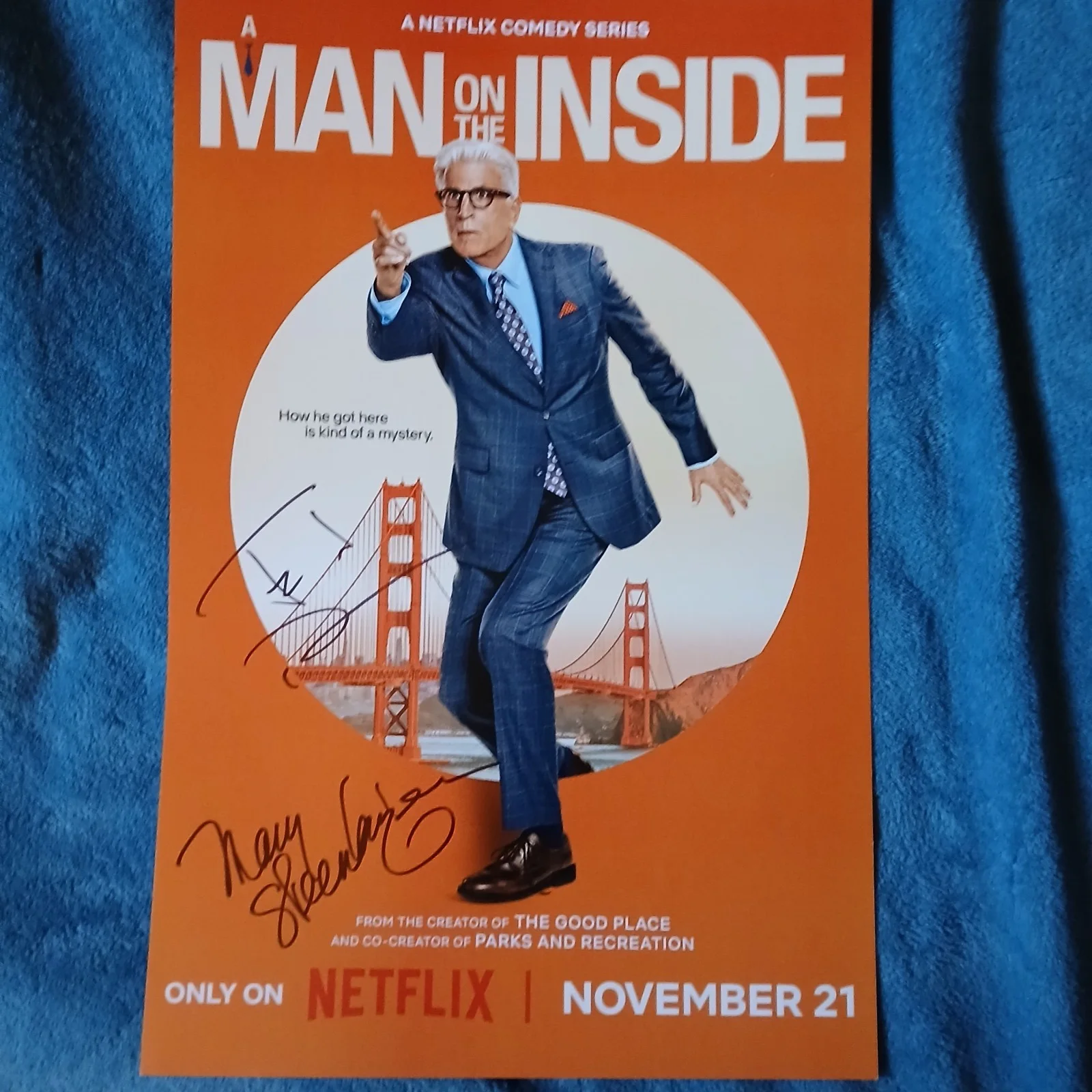 Ted Danson, Mary Steenburgen — Ted Danson And Mary Steenburgen Hand Signed THE MAN ON THE INSIDE 11X17 PHOTO 📸, image 3