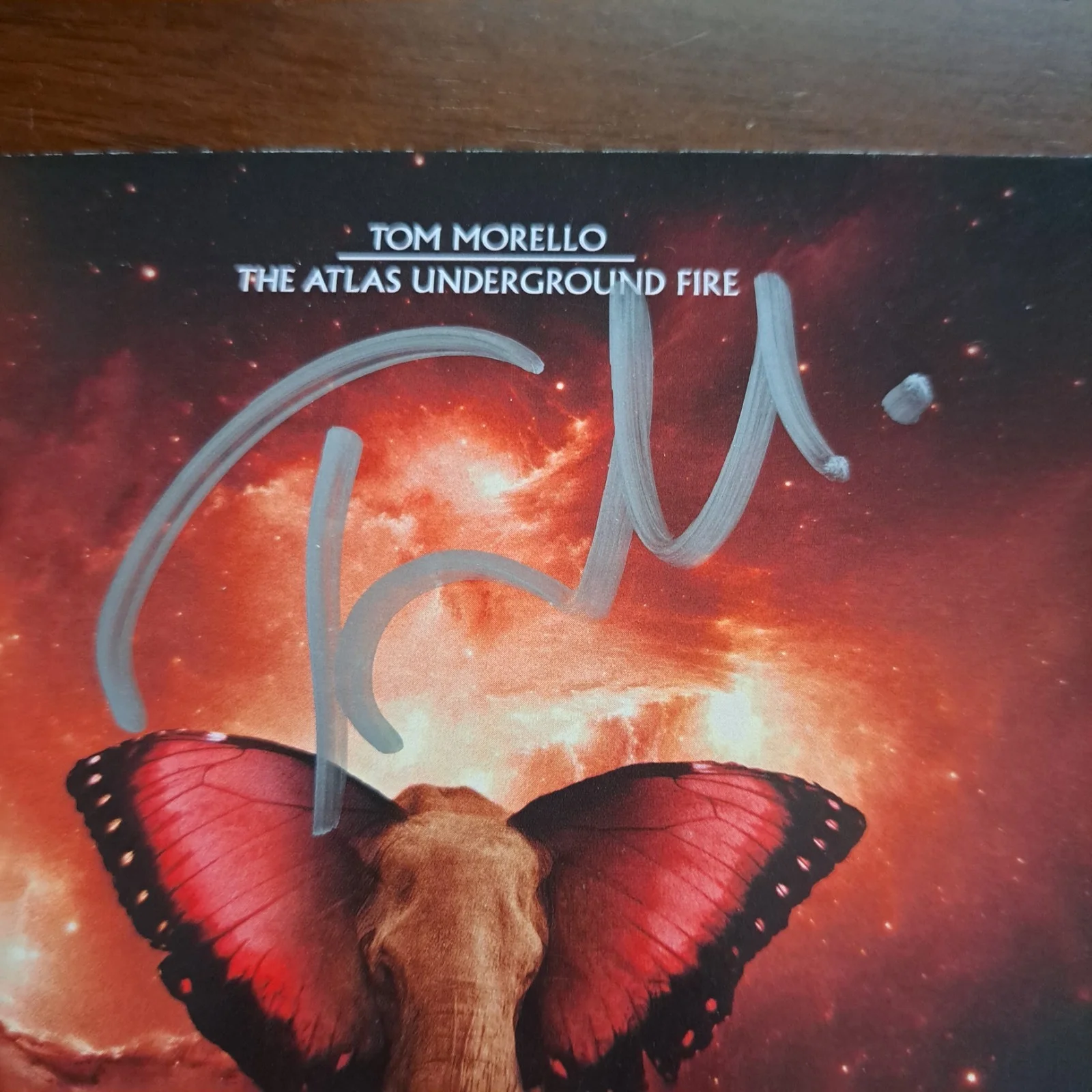 TOM MORELLO SIGNED THE ATLAS UNDERGROUND FIRE CD AUTOGRAPHED RATM, image 2