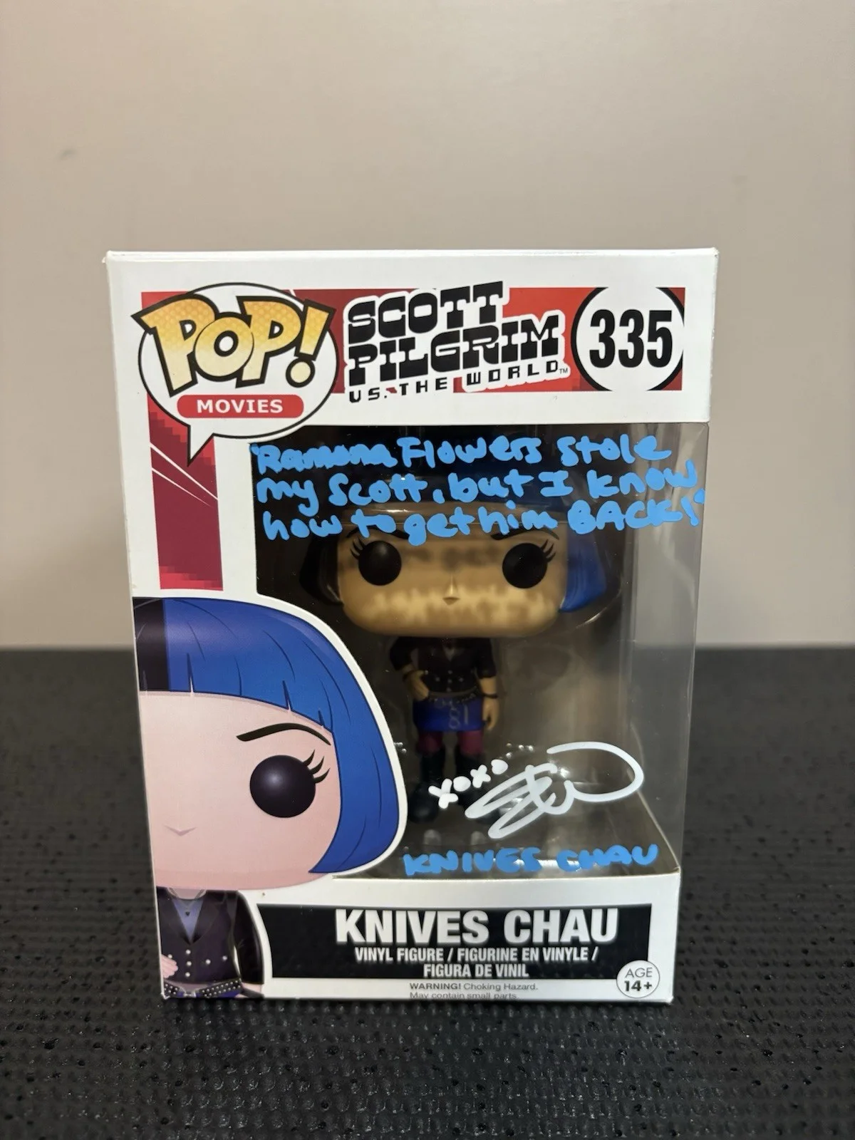 ELLEN WONG — Scott Pilgrim Vs The World Knives Chau Funko Pop 335 Signed By Ellen Wong JSA, image 2