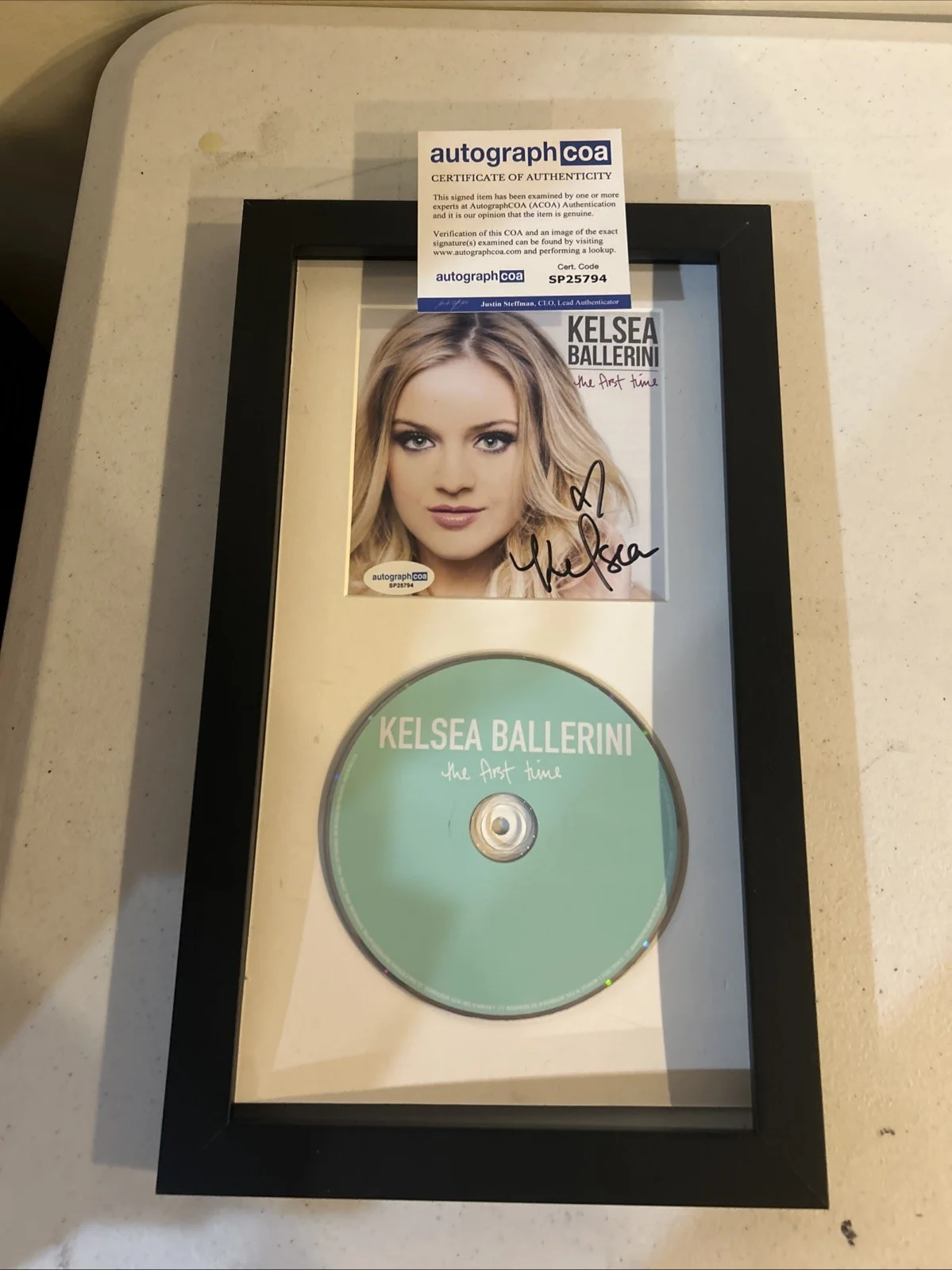KELSEA BALLERINI SIGNED AUTOGRAPH FRAMED CD DISPLAY ACOA THE FIRST TIME, image 2