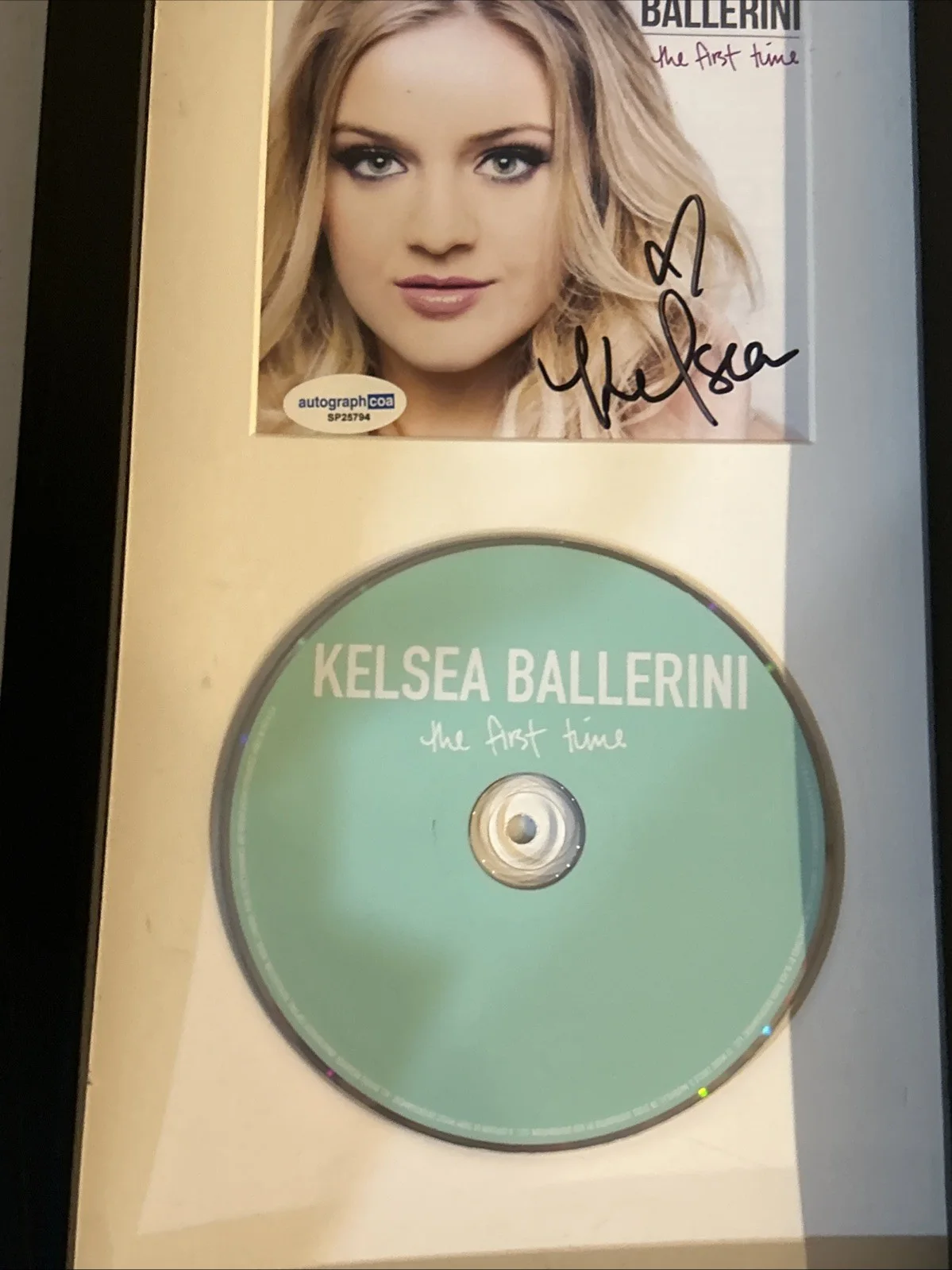 KELSEA BALLERINI SIGNED AUTOGRAPH FRAMED CD DISPLAY ACOA THE FIRST TIME, image 5