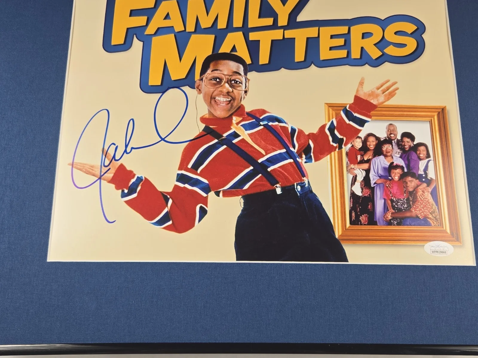 Steve Urkel Signed Photo Framed 16x20 Jaleel White JSA Family Matters, image 2