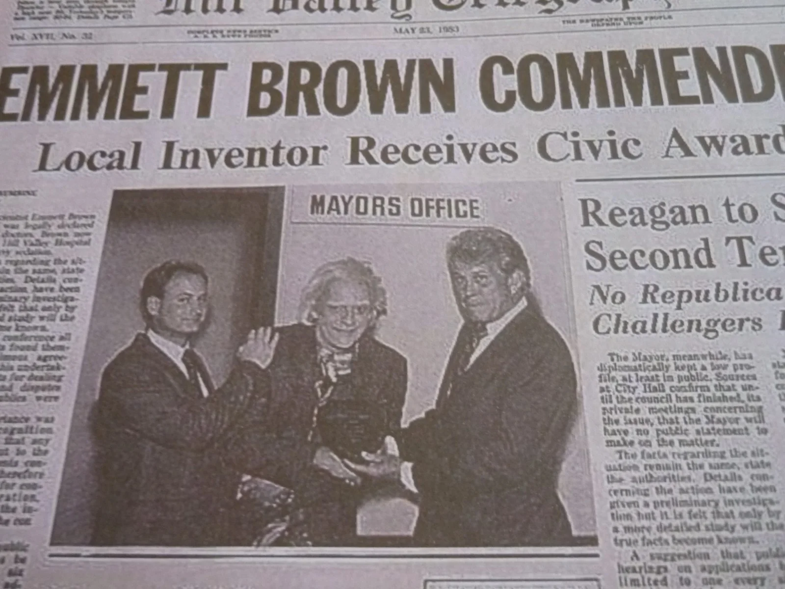 Framed a4 poster replica prop Back to the future emmett brown commended, image 2