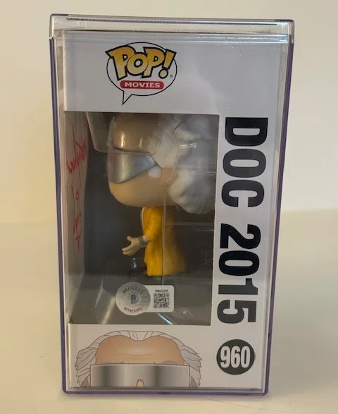 Christopher Lloyd — Christopher Lloyd Signed Back To The Future Doc Funko Beckett Witnessed Hardcase, изображение 2