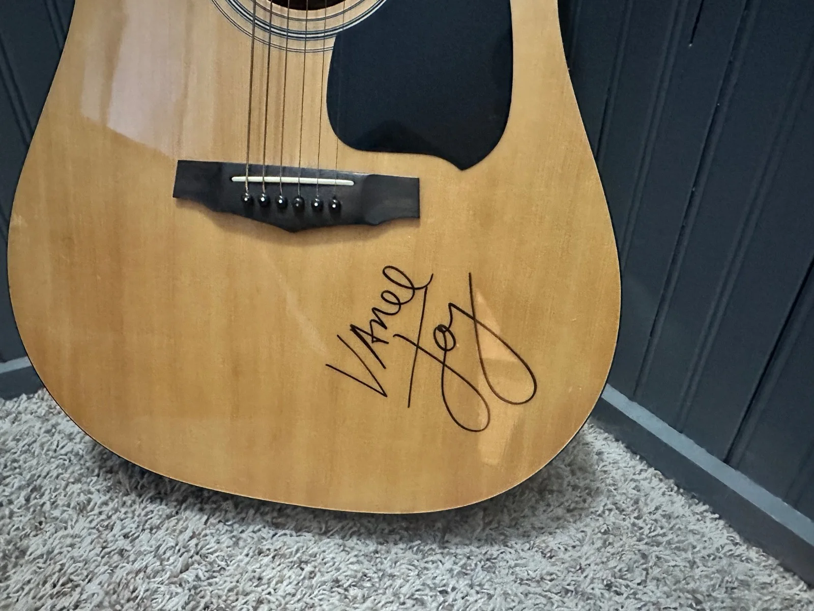 VANCE JOY AUTOGRAPHED CIMAR GUITAR, image 2