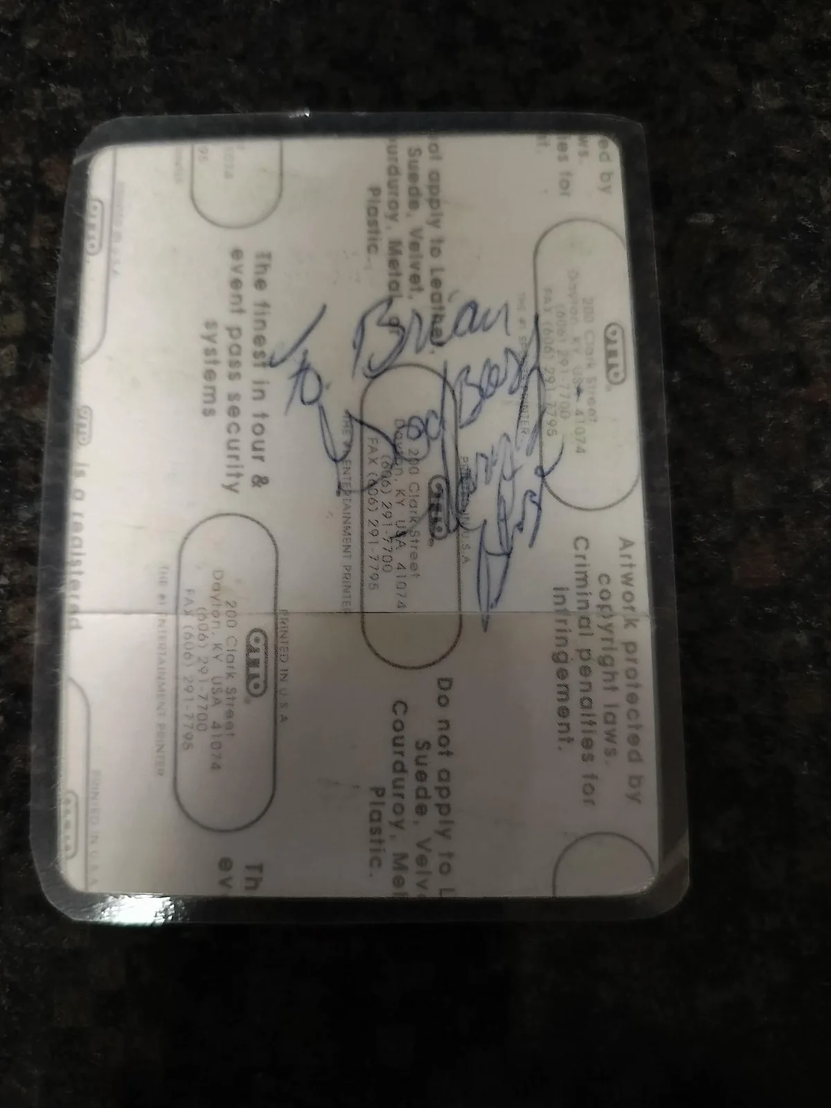 Mary J Blige autographed back stage pass (1993 tour), изображение 2