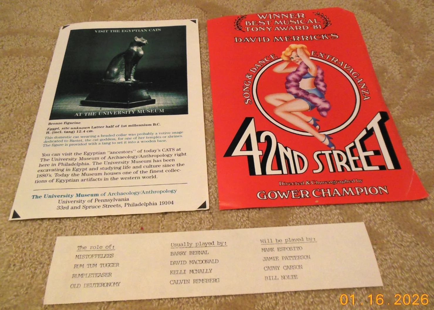 1985 PLAYBILL Forrest Theater Philadelphia CATS Autographed Bill Nolte Signed 85, image 5
