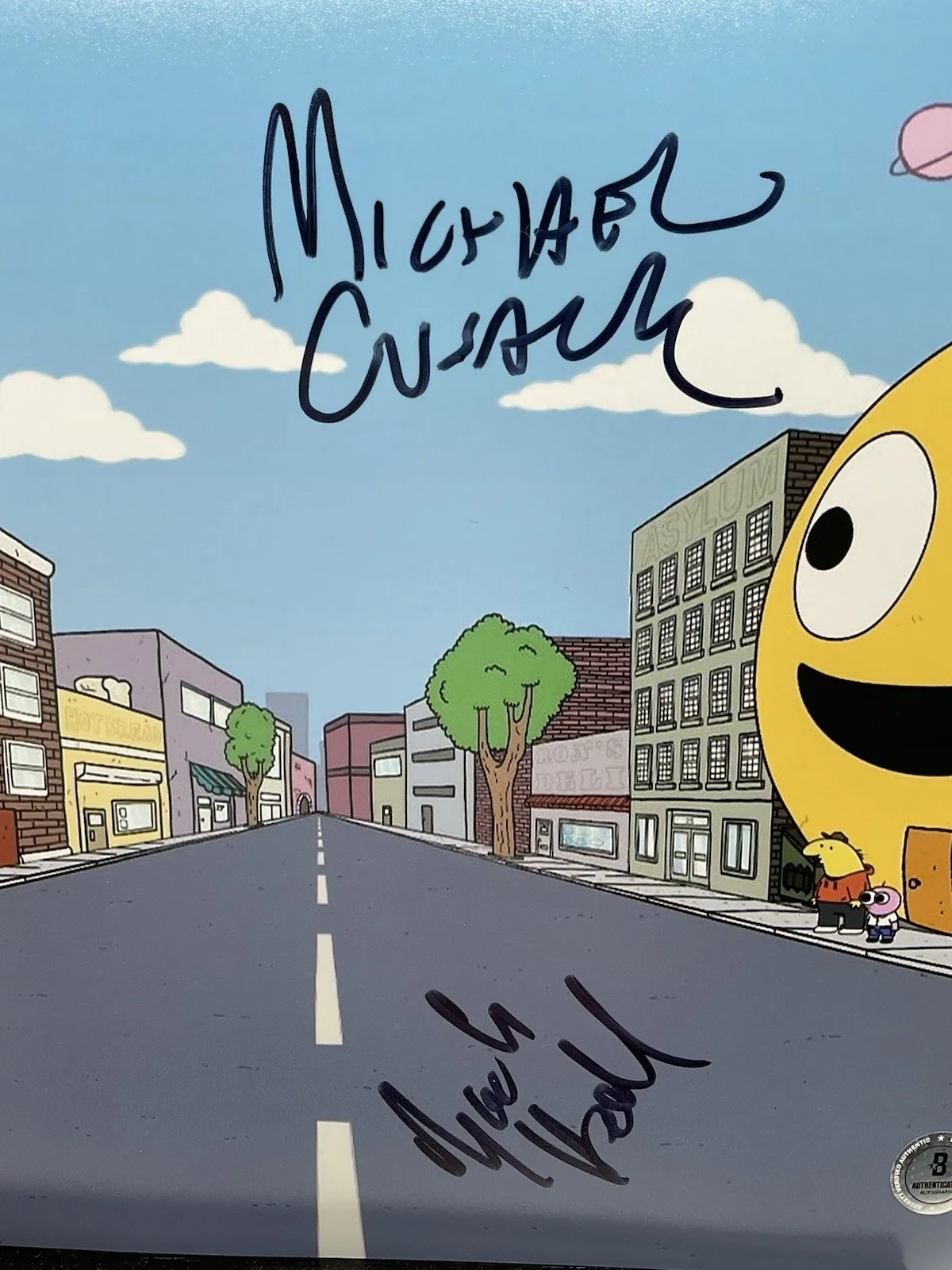 Michael Cusack — Smiling Friends signed 8x10 Michael Cusack signed BAS Zach Hadel signed photo, image 2