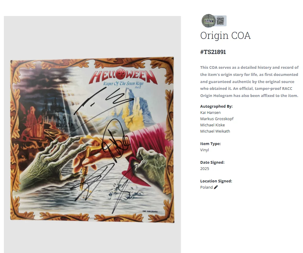 Helloween Keeper Of The Seven Keys Part II Fully Signed Album Vinyl Record LP, изображение 2
