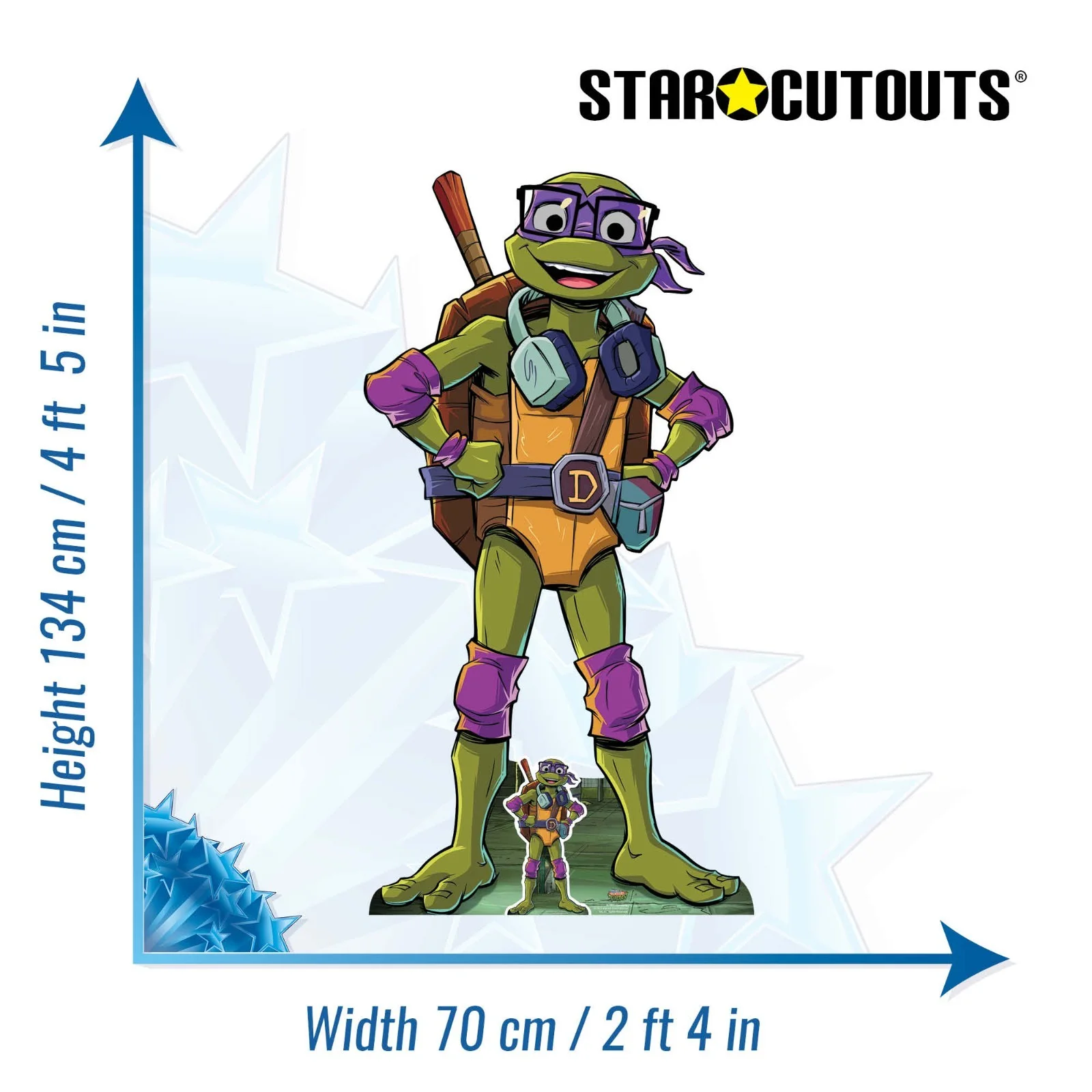 Donatello Tales of the Teenage Mutant Ninja Turtles Cardboard Cutout & Free Mini, изображение 3