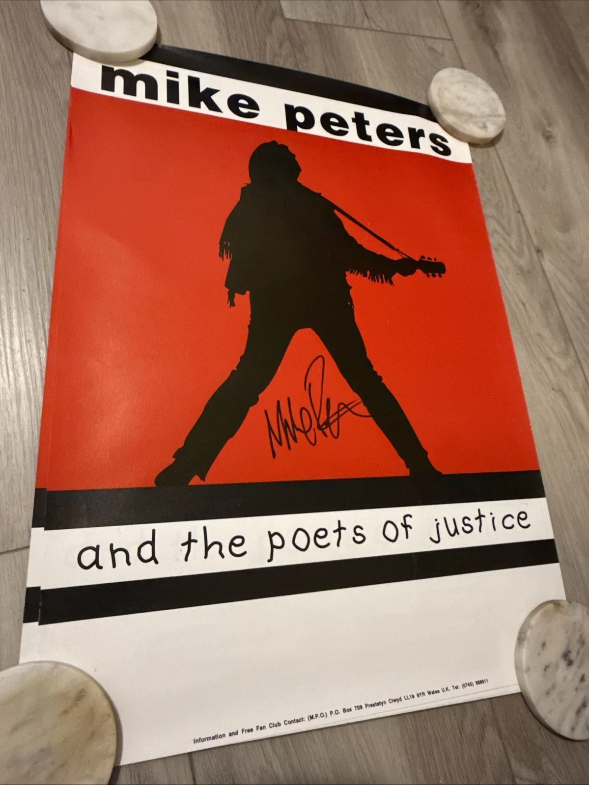 The Alarm Mike Peters And The Poets Of Justice autographed Signed Promo Poster, изображение 4